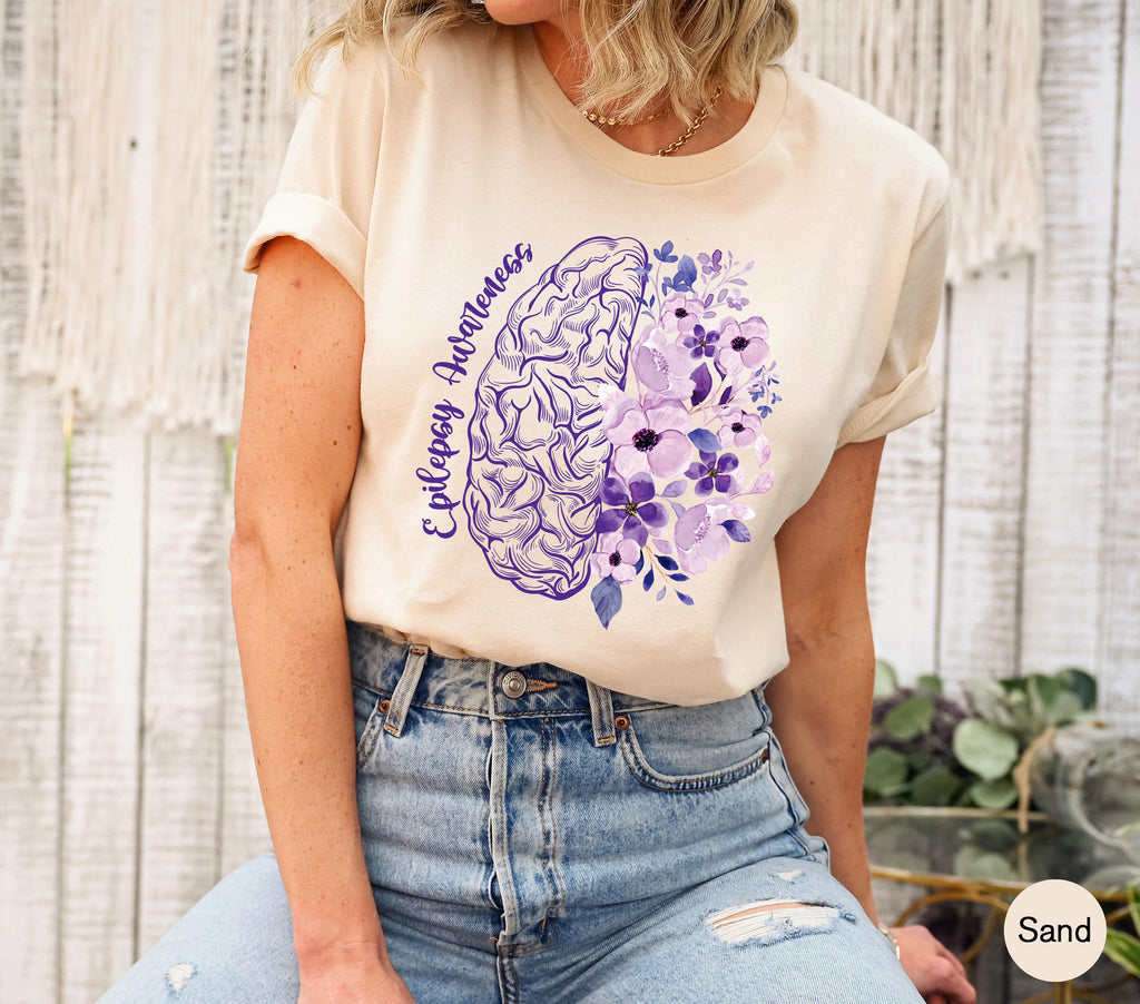 Epilepsy Awareness Shirt | Mental Health Sweatshirt, Epilepsy Mom Gift, We Wear Purple Tee, Purple Ribbon Tee, Epilepsy Warrior Tee, Fighter