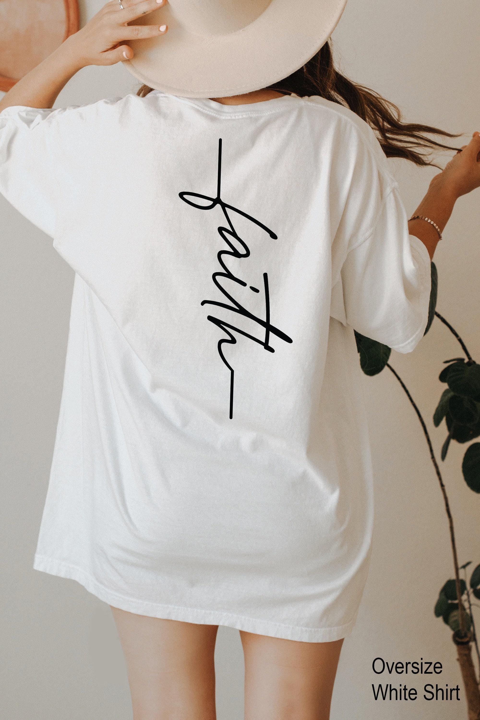 Upright Printed Faith Shirt | Aesthetic Christian Sweatshirt, Back Print Hoodie, Religious Shirts, Bible Verse Shirt, Faith Tshirt