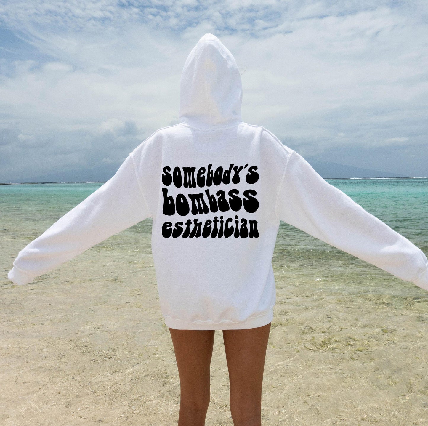Somebody's Bombass Esthetician Sweatshirt | Cute Skinfluencer Shirt, Gift For Lash Tech, Cosmetologist Gifts, New Esthetician Gift, Ass Bomb