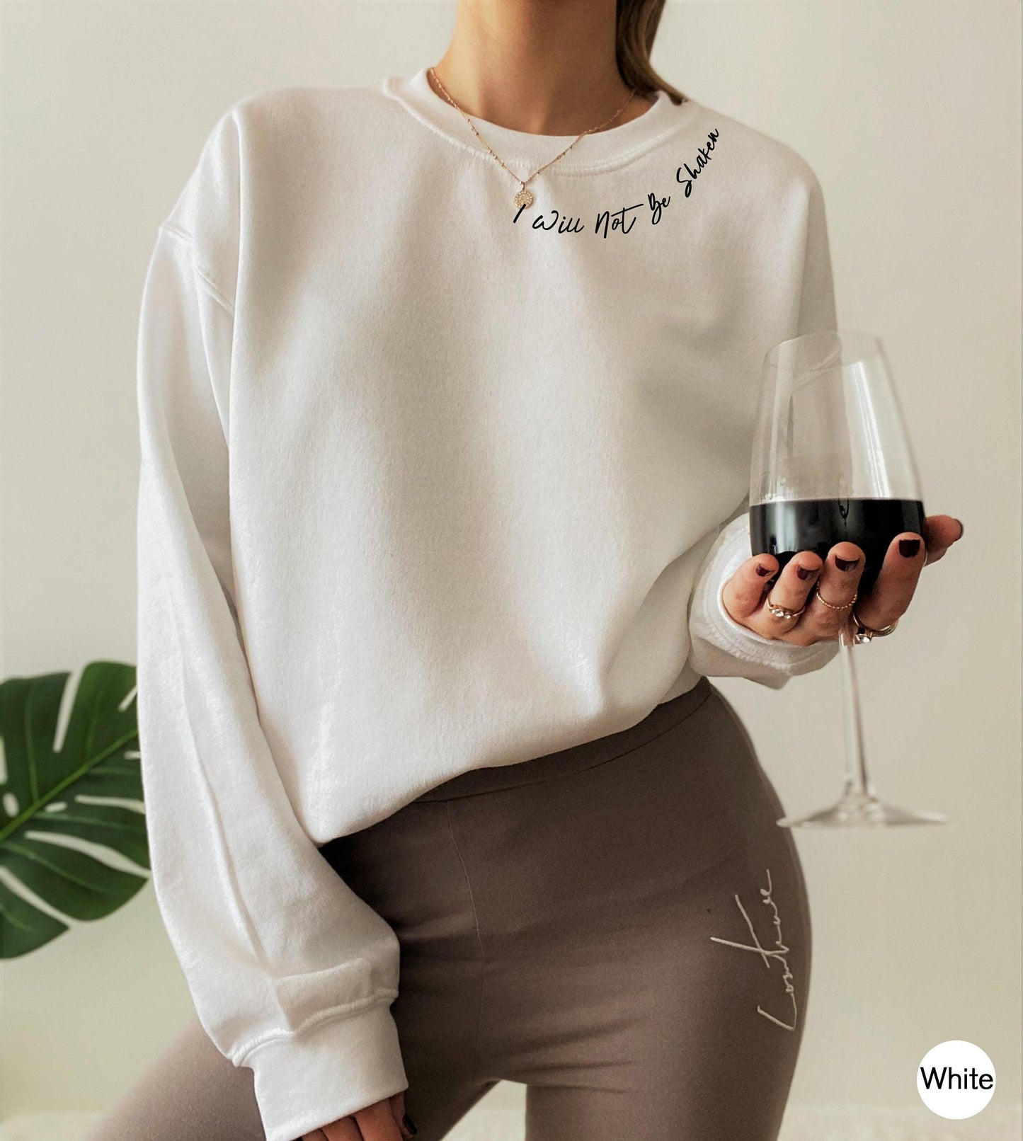 Minimalist Christian Sweatshirt | I Will Not Be Shaken Shirt, Prayer Gifts For Her, Catholic Gifts, Spiritual Gifts, Scripture Quotes Tee