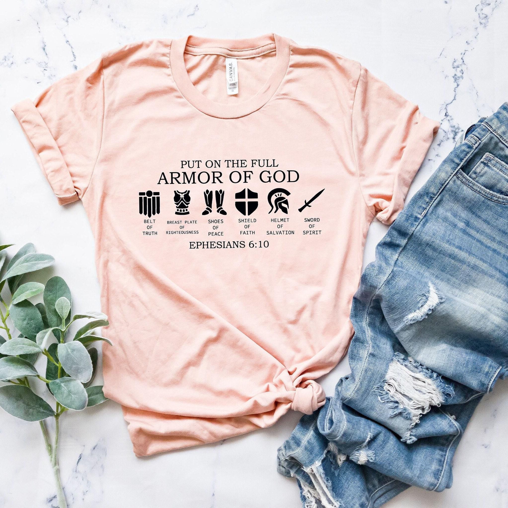 Put on The Full Armor of God Shirt, Christian Shirts, Religious Gifts For Women, Bible Verse Shirt, Christian Gifts, Cat