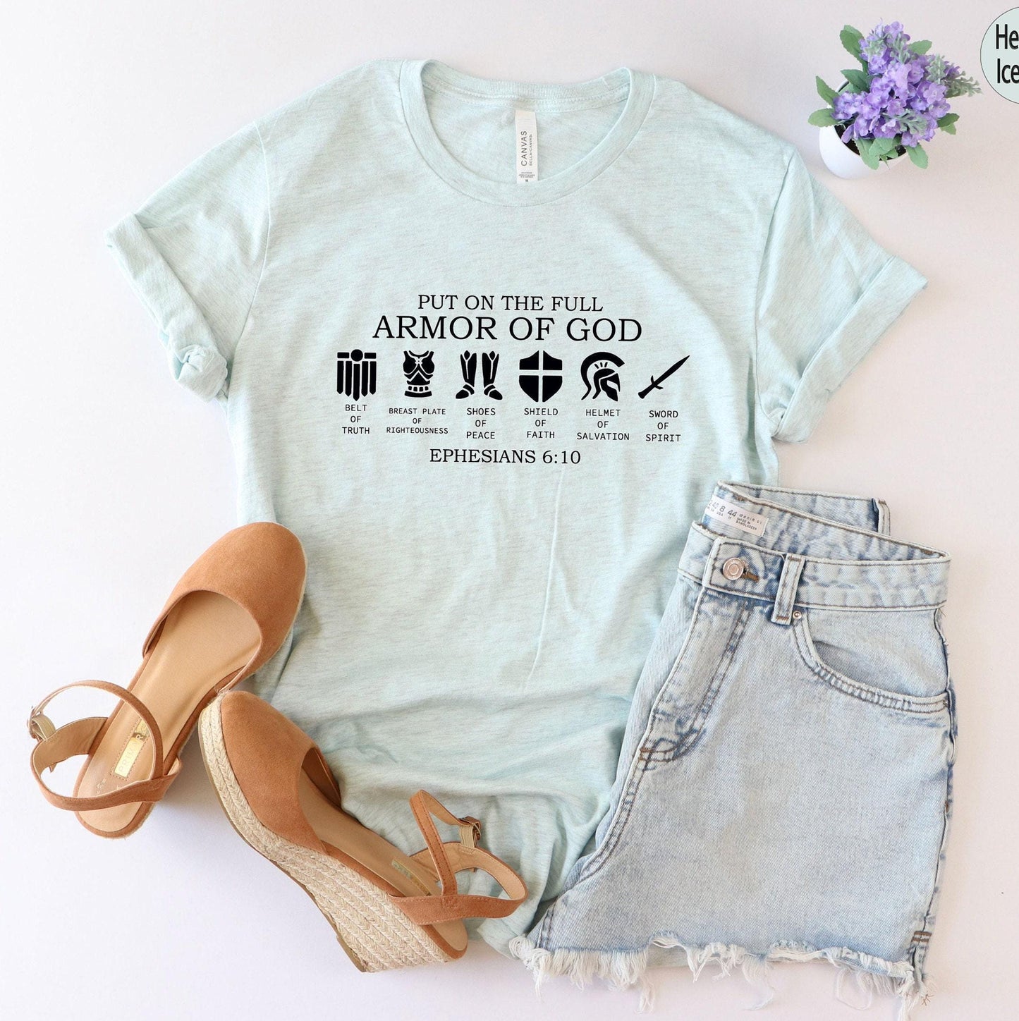 Put on The Full Armor of God Shirt, Christian Shirts, Religious Gifts For Women, Bible Verse Shirt, Christian Gifts, Catholic Shirt