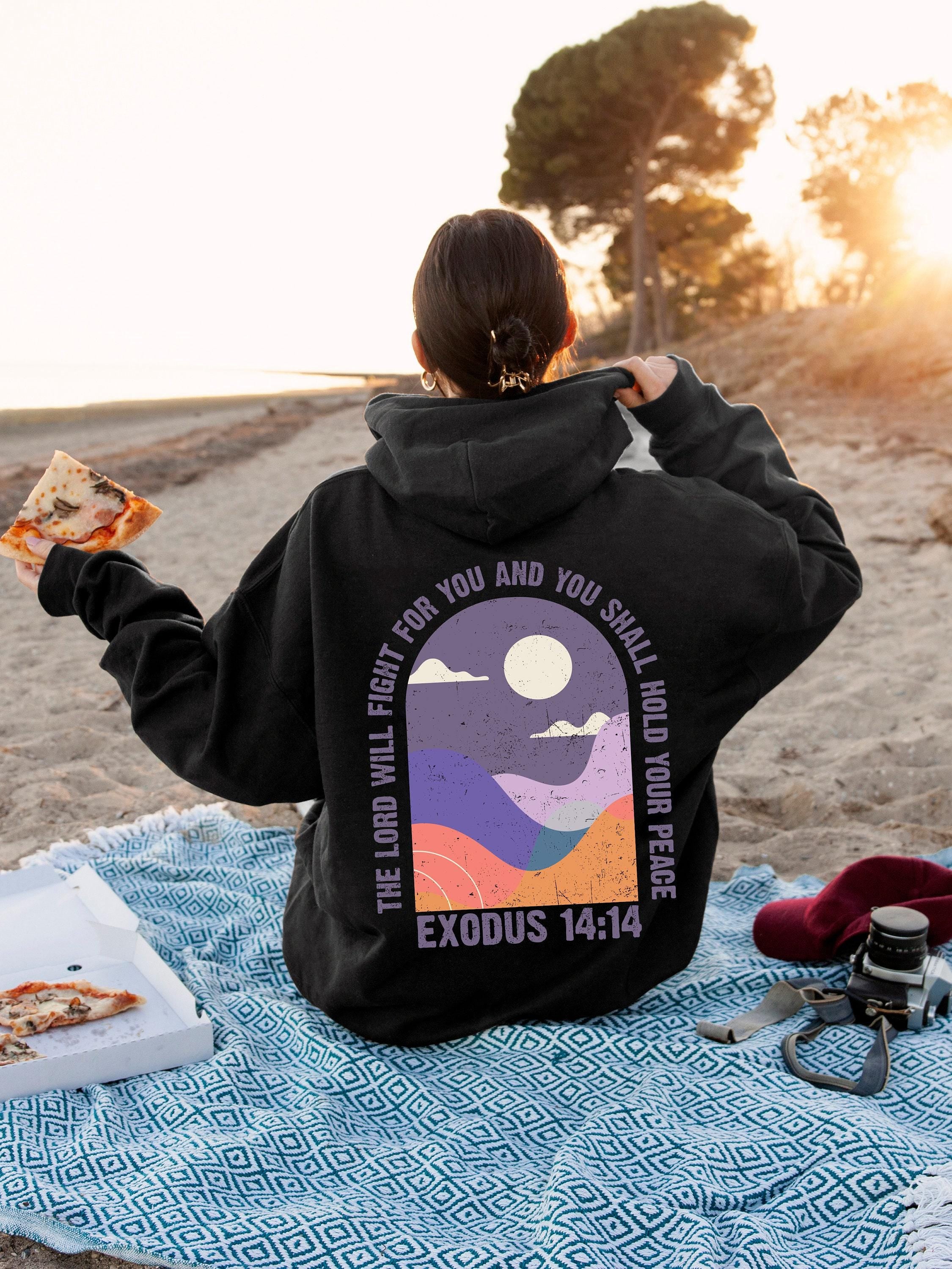 The Lord Will Fight For You Hoodie, Exodus 14:14 Sweatshirt For Christian Women, Aesthetic Hymn T-Shirt, Trendy Christian Church Gift