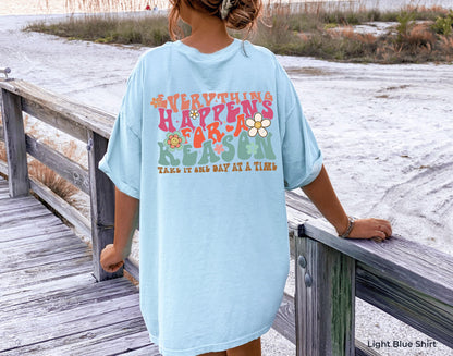 Everything Happens For a Reason Hoodie | Trendy Sweatshirt, Aesthetic Shirt For Teens, Preppy Sweatshirt, Motivational Tee Gift, VSCO Hoodie