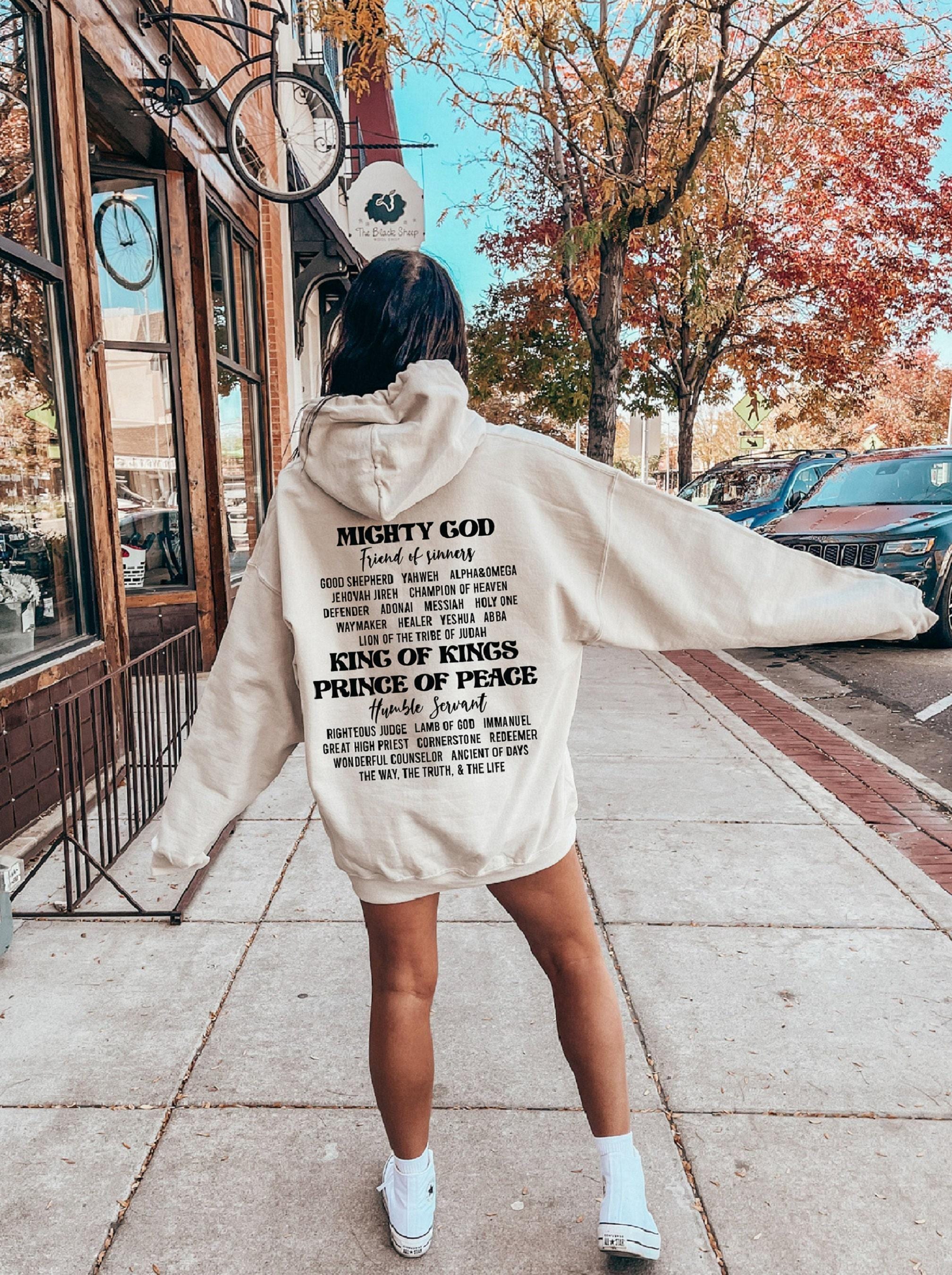 Names Of God Hoodie | Aesthetic Christian Sweatshirts, Religious Shirts, Christian Gifts For Her, Trendy God Shirts, Bff