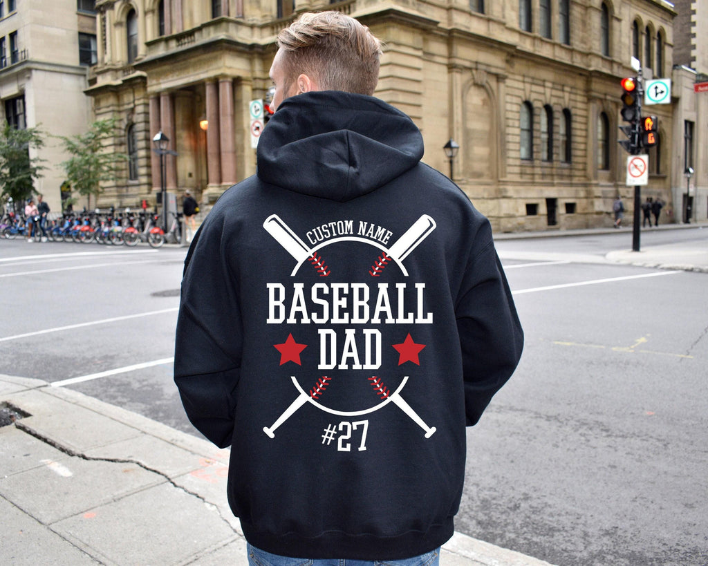 Personalized Baseball Dad Sweatshirt | Custom Baseball Jersey Shirt, Custom Father's Day Gifts From Daughter, Baseball Tshirt For Men