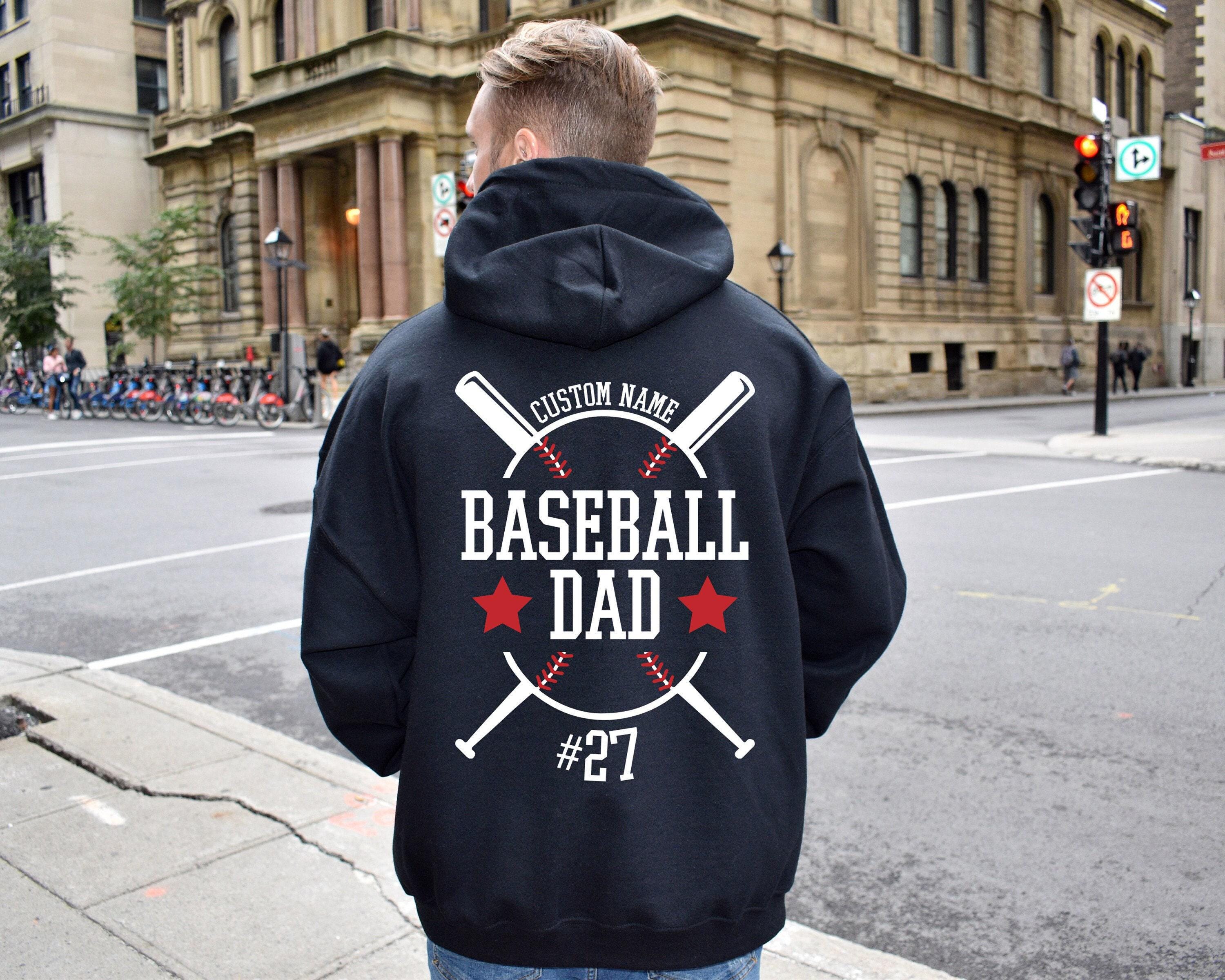 Personalized Baseball Dad Sweatshirt | Custom Baseball Jersey Shirt, Custom Father's Day Gifts From Daughter, Baseball T