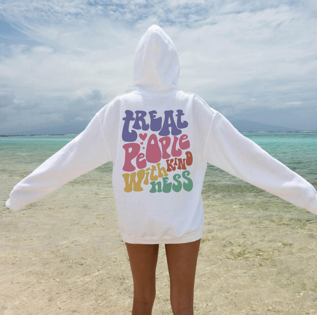 Treat People With Kindness Sweatshirt | Be Kind Shirt, Aesthetic Sweatshirt, Cute Mental Health Shirt, Groovy Trendy Hoodie, graphic tee