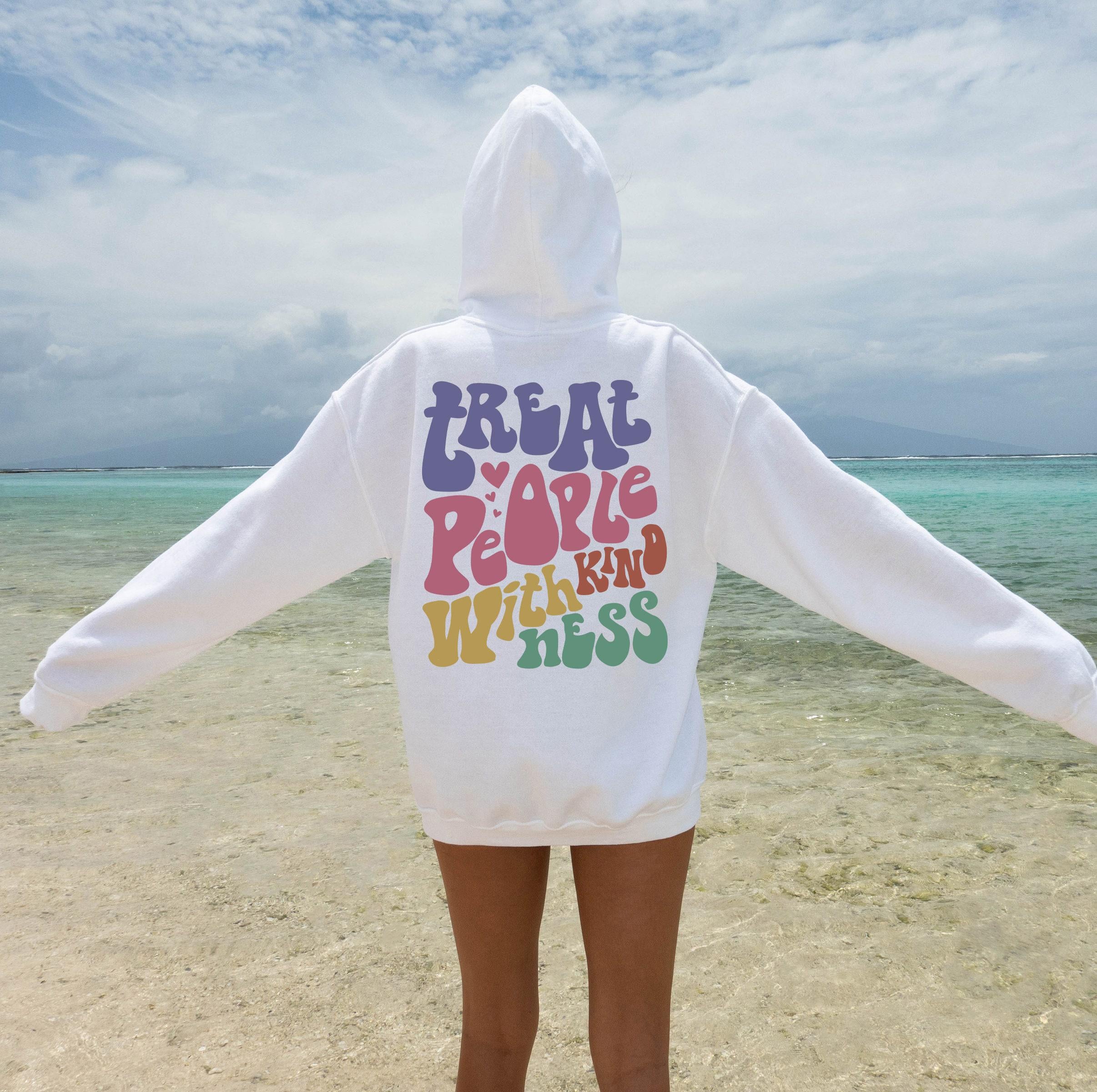 Treat People With Kindness Sweatshirt | Be Kind Shirt, Aesthetic Sweatshirt, Cute Mental Health Shirt, Groovy Trendy Hoodie, graphic tee