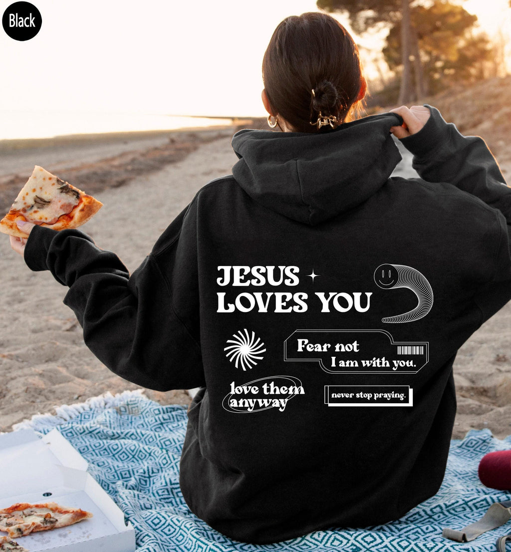 Aesthetic Christian Sweatshirt | Religious Shirt, Jesus Loves You Hoodie, Bible Verse Shirt, Jesus Apparel, Christian Gifts