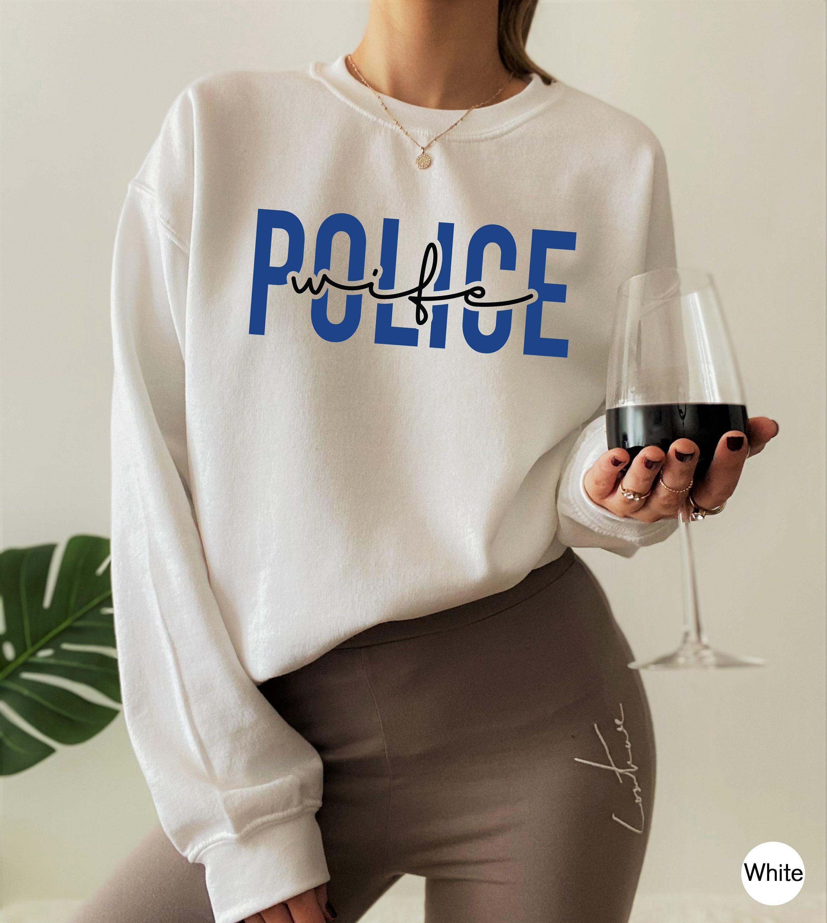 Trendy Police Wife Sweatshirt | Police Wife Gift, Thin Blue Line Sweatshirt, Law Enforcement Wife, Police Girlfriend, po