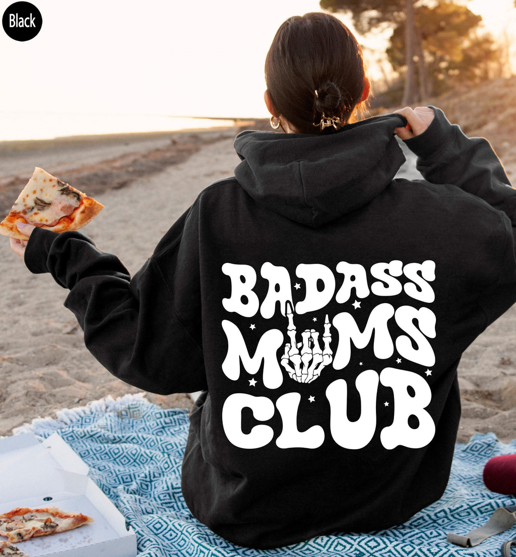 Badass Moms Club Hoodie | Rock Moms Sweatshirt, Funny Mom Hoodie, Mom Life Hoodie, Mothers Day Gift, funny mothers day, badass mom hoodie