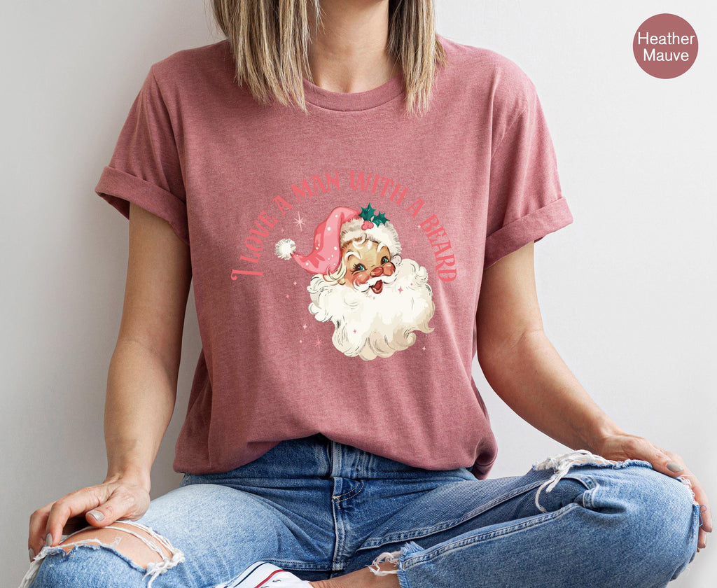 I Love A Man With A Beard Sweatshirt | Beard Lover Sweatshirt, Funny Beard Sweatshirt, Beard Gift, Beard Shirt, Merry Christmas