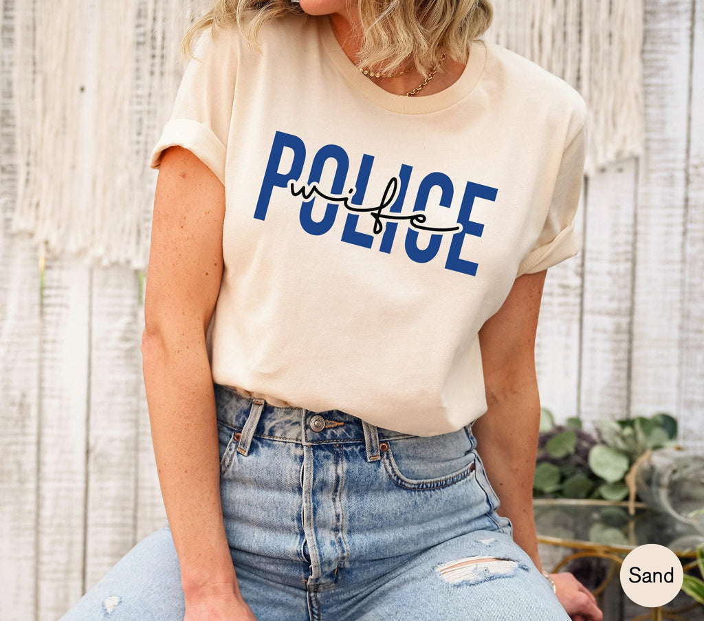 Trendy Police Wife Sweatshirt | Police Wife Gift, Thin Blue Line Sweatshirt, Law Enforcement Wife, Police Girlfriend, police wife hoodie