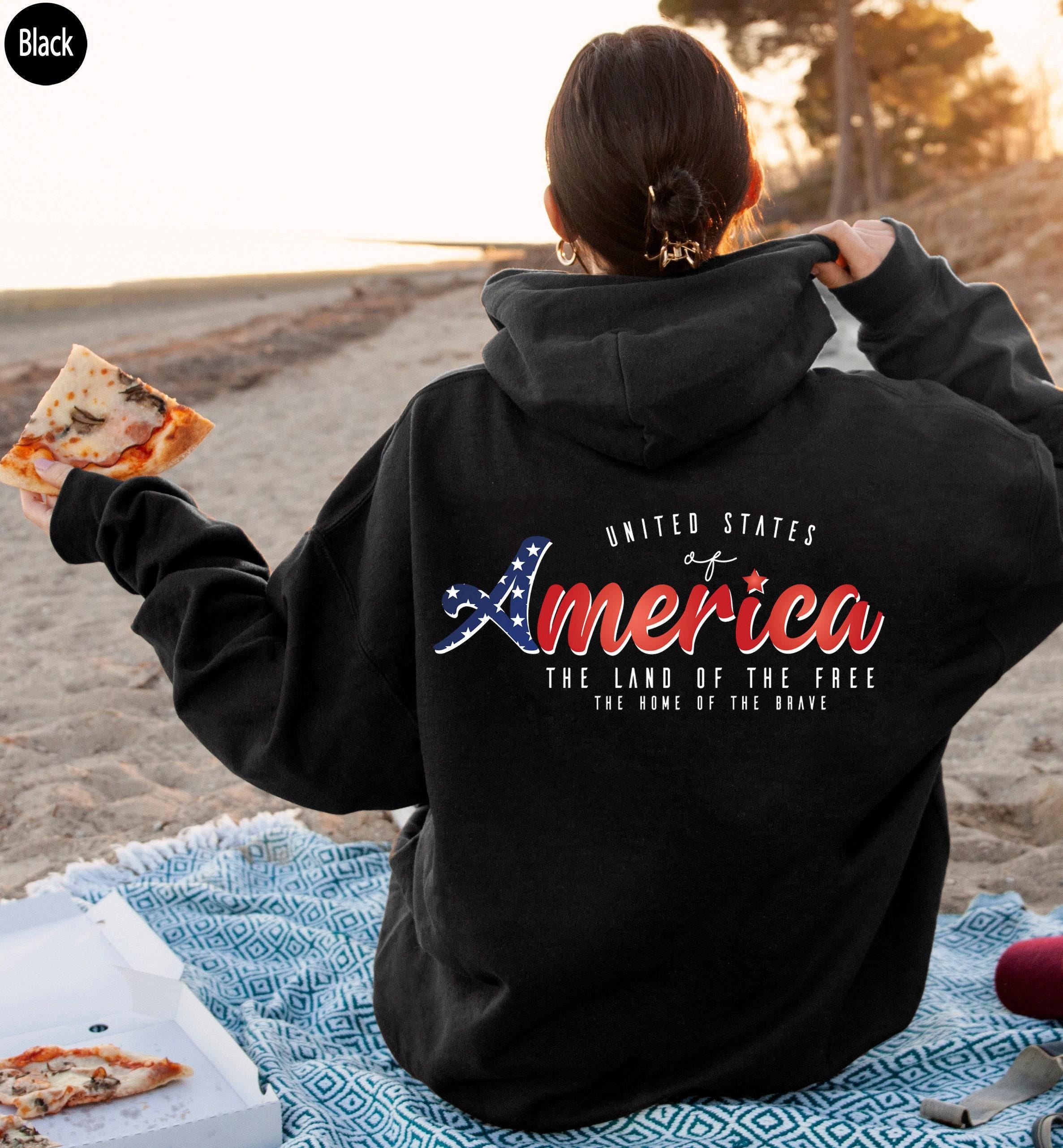 Aesthetic America Hoodie | 4th Of July Sweatshirt, Independence Day Shirt, American Flag Tshirt, Patriotic Shirt, USA Fl