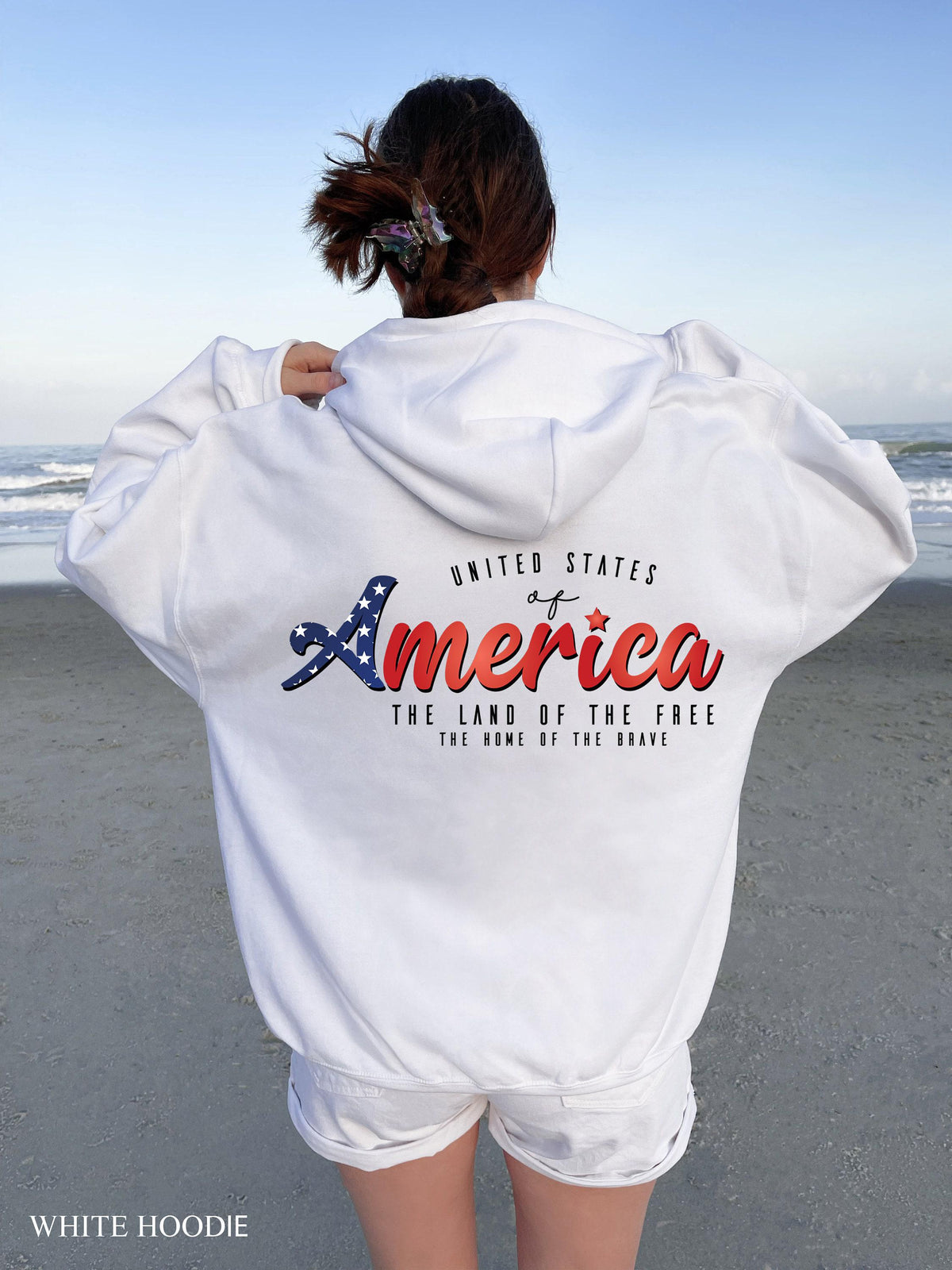 Aesthetic America Hoodie | 4th Of July Sweatshirt, Independence Day Shirt, American Flag Tshirt, Patriotic Shirt, USA Fl