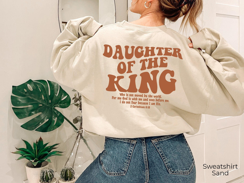 Daughter of the king Hoodie | Christian Sweatshirt, Faith Sweatshirt, religious sweatshirt, bible verse hoodie, Religion Sweater
