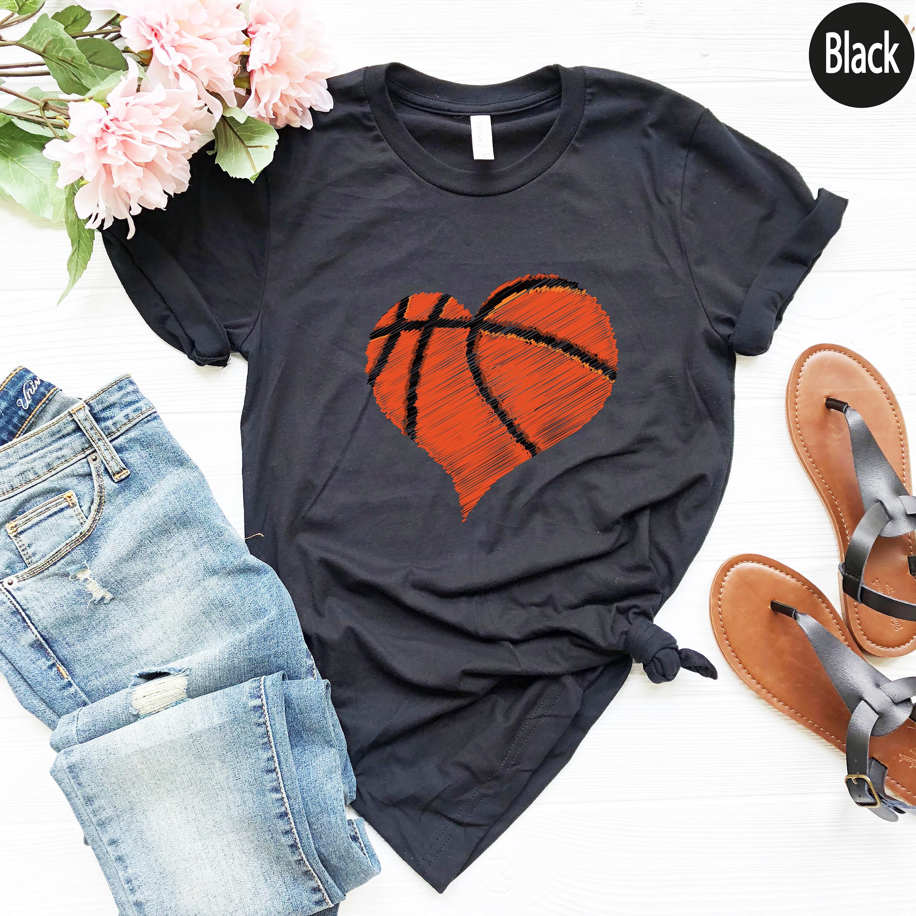 Cute Basketball Graphic Shirt, Women's Basketball Sweatshirt, Basketball Player Gifts, Basketball Mom Hoodie, Basketball Coach Gifts