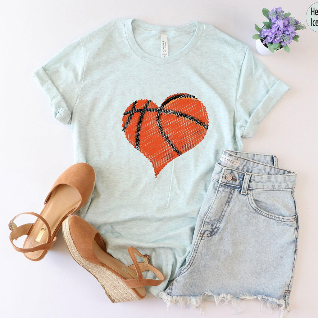 Cute Basketball Graphic Shirt, Women's Basketball Sweatshirt, Basketball Player Gifts, Basketball Mom Hoodie, Basketball Coach Gifts