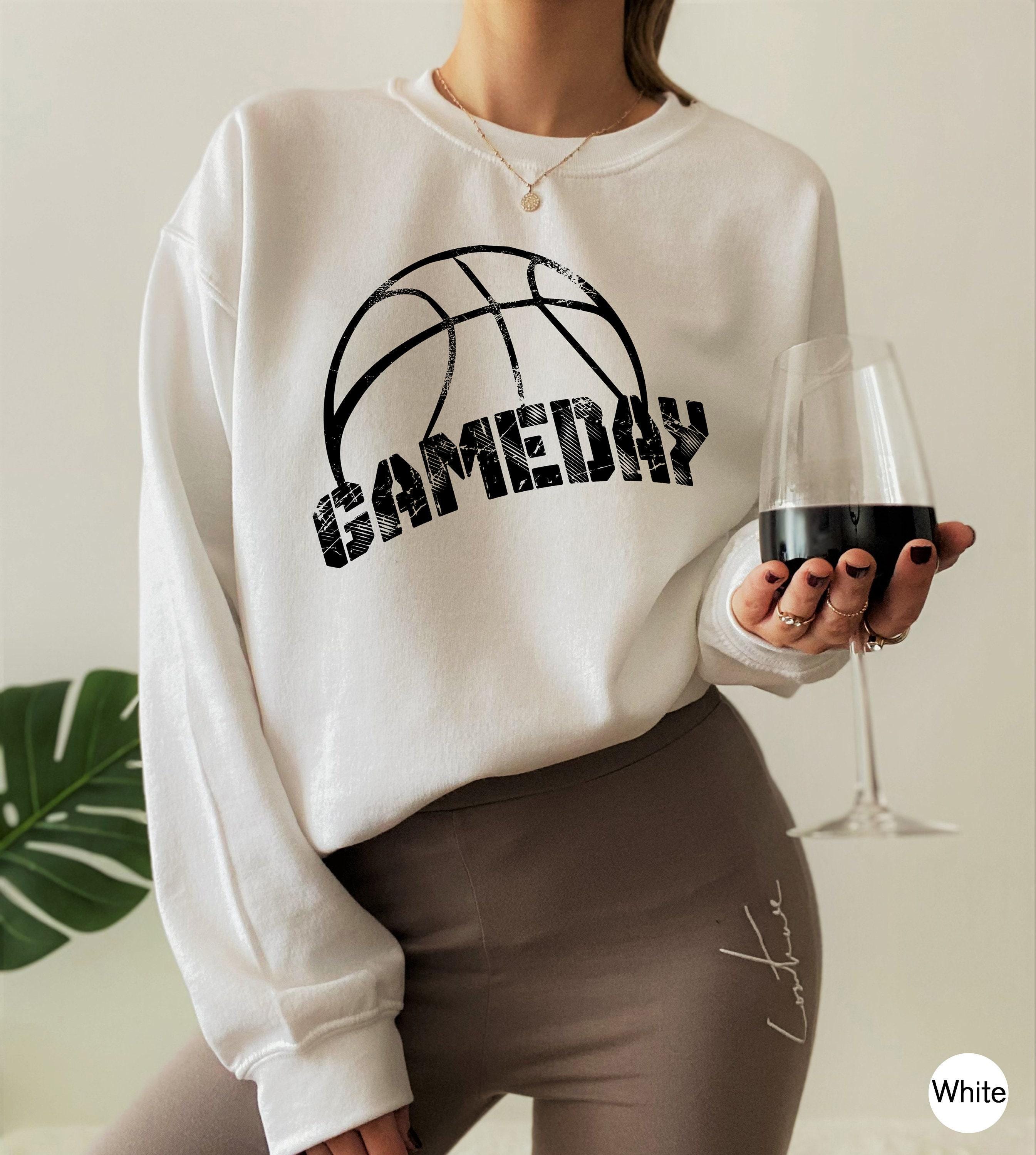 Basketball Game Day Sweatshirt, Women's Basketball Shirt, Basketball Player Hoodie, Basketball Graphic Tee, Basketball C