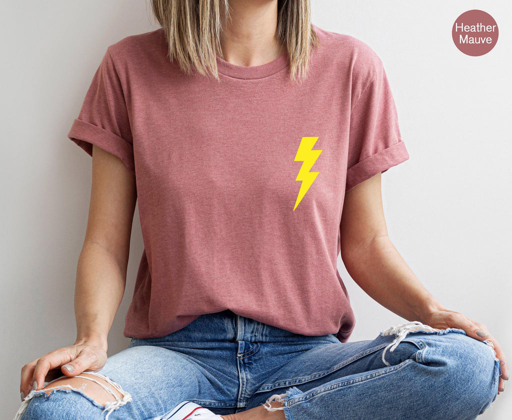 Leopard Lightning Bolt Shirt, Women's Aesthetic Sweatshirt, Trendy Hoodie For Teens, Cute Graphic Tees, Girl's Trendy Gift for Friend