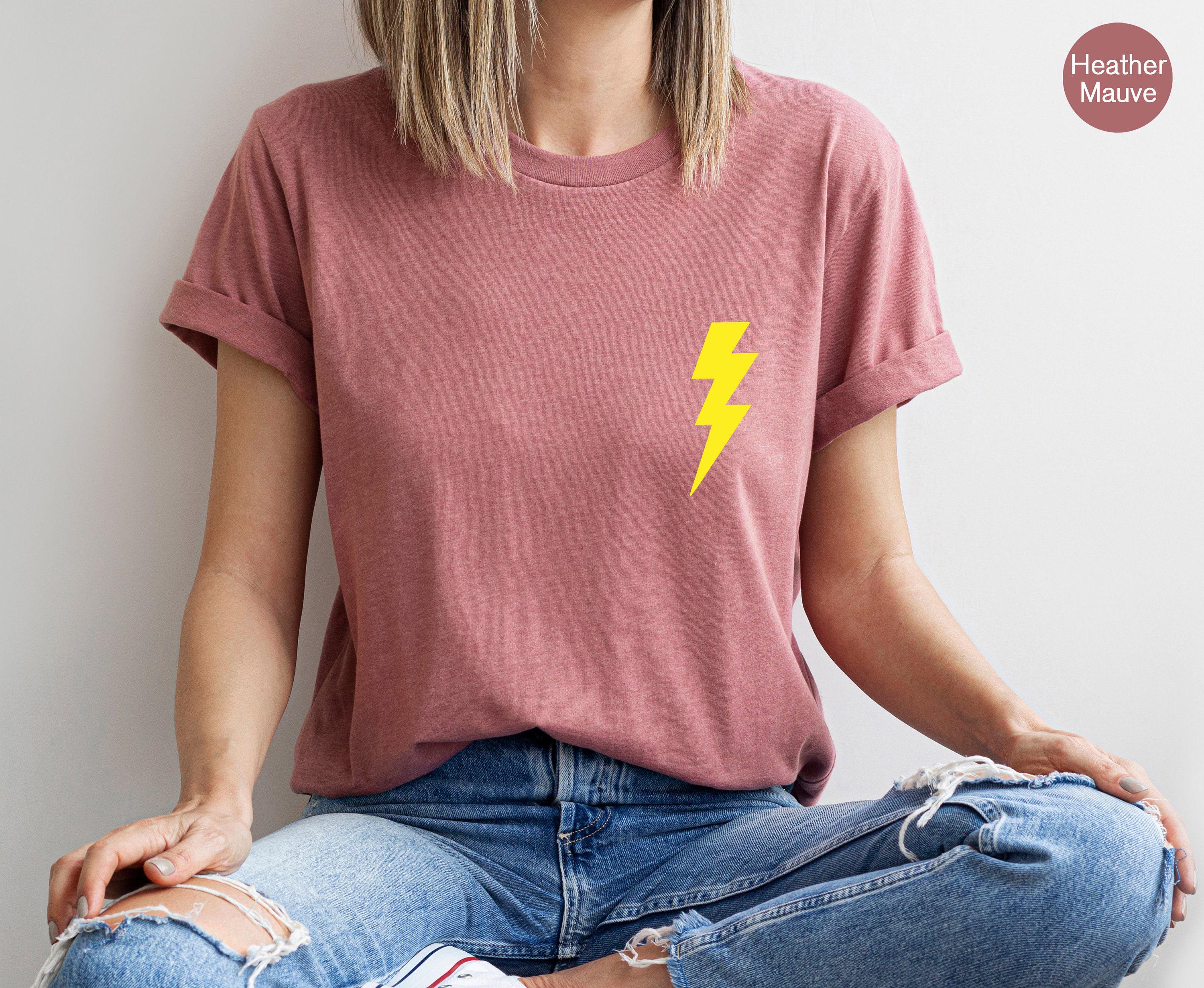 Leopard Lightning Bolt Shirt, Women's Aesthetic Sweatshirt, Trendy Hoodie For Teens, Cute Graphic Tees, Girl's Trendy Gift for Friend