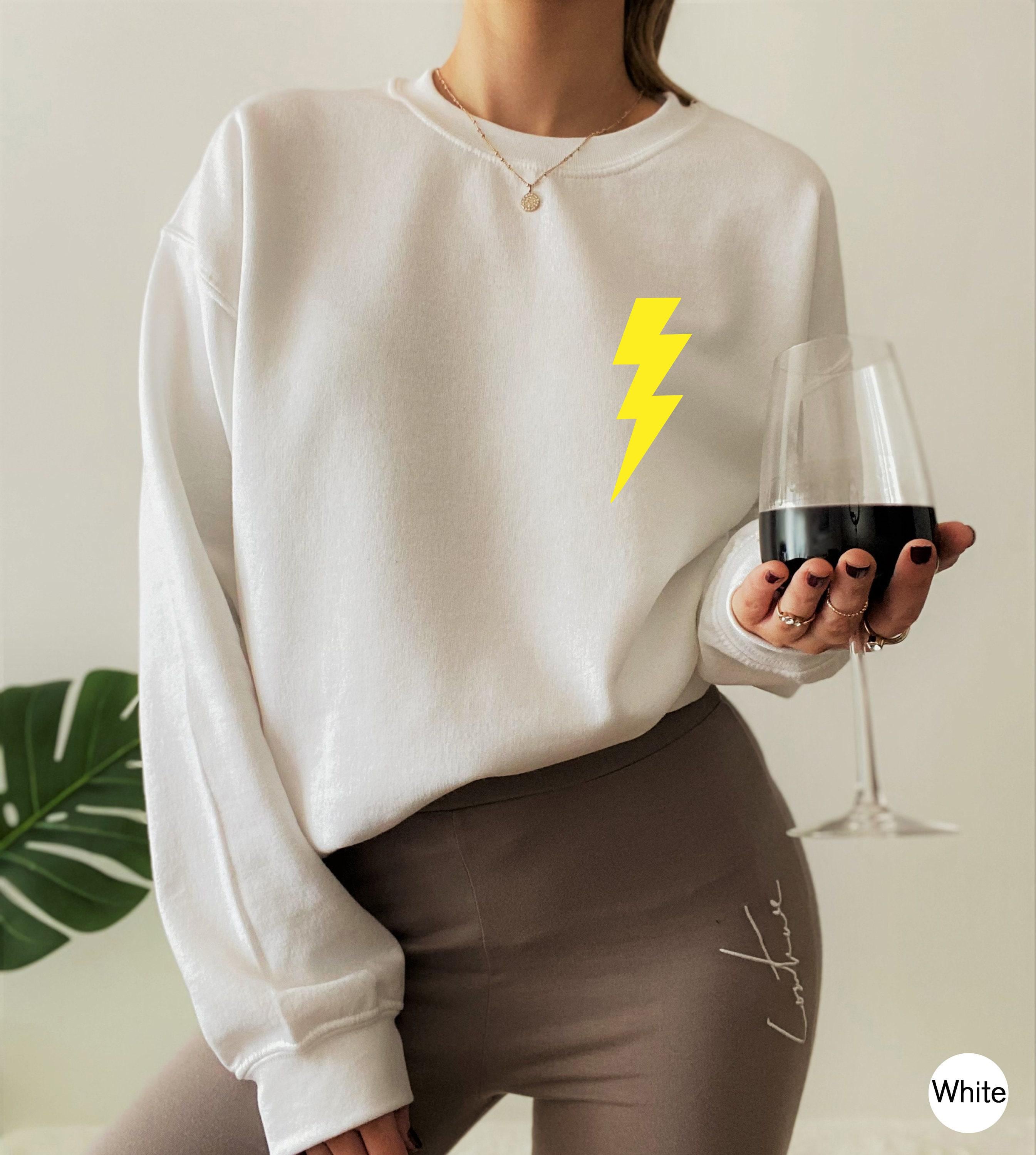 Leopard Lightning Bolt Shirt, Women's Aesthetic Sweatshirt, Trendy Hoodie For Teens, Cute Graphic Tees, Girl's Trendy Gift for Friend