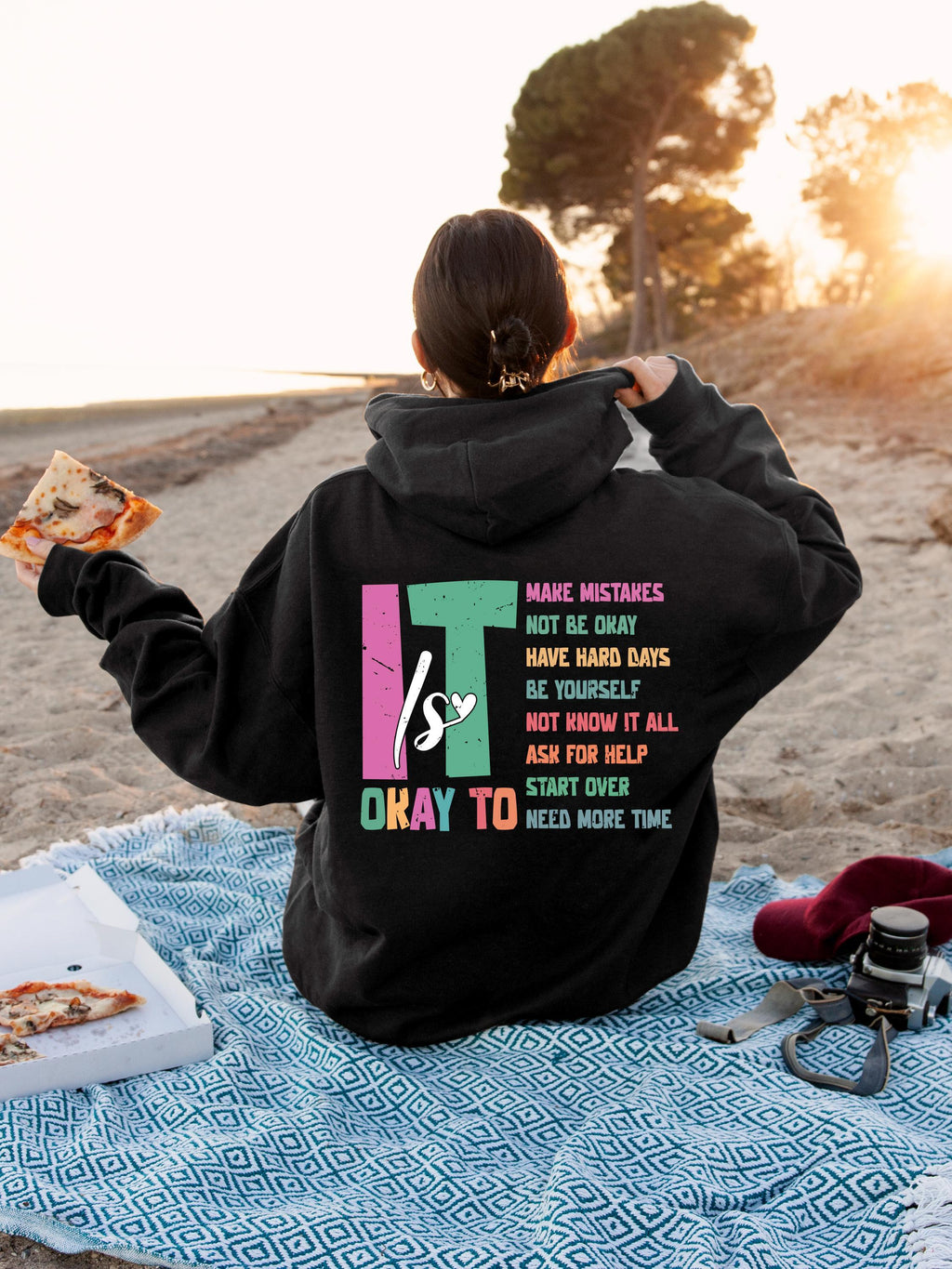 It Is Okay To Sweatshirt, Rainbow Mental Health Awareness T-Shirt, Aesthetic Good Therapy Hoodie For Woman, Friend Support Gift