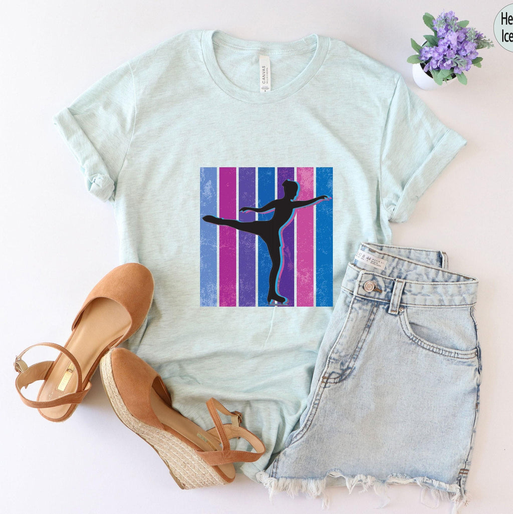 Aesthetic Ice Skating Sweatshirt, Women's Figure Skating Shirt, Figure Skater Hoodie, Cute Ice Skating Gifts, Skating Graphic Tee