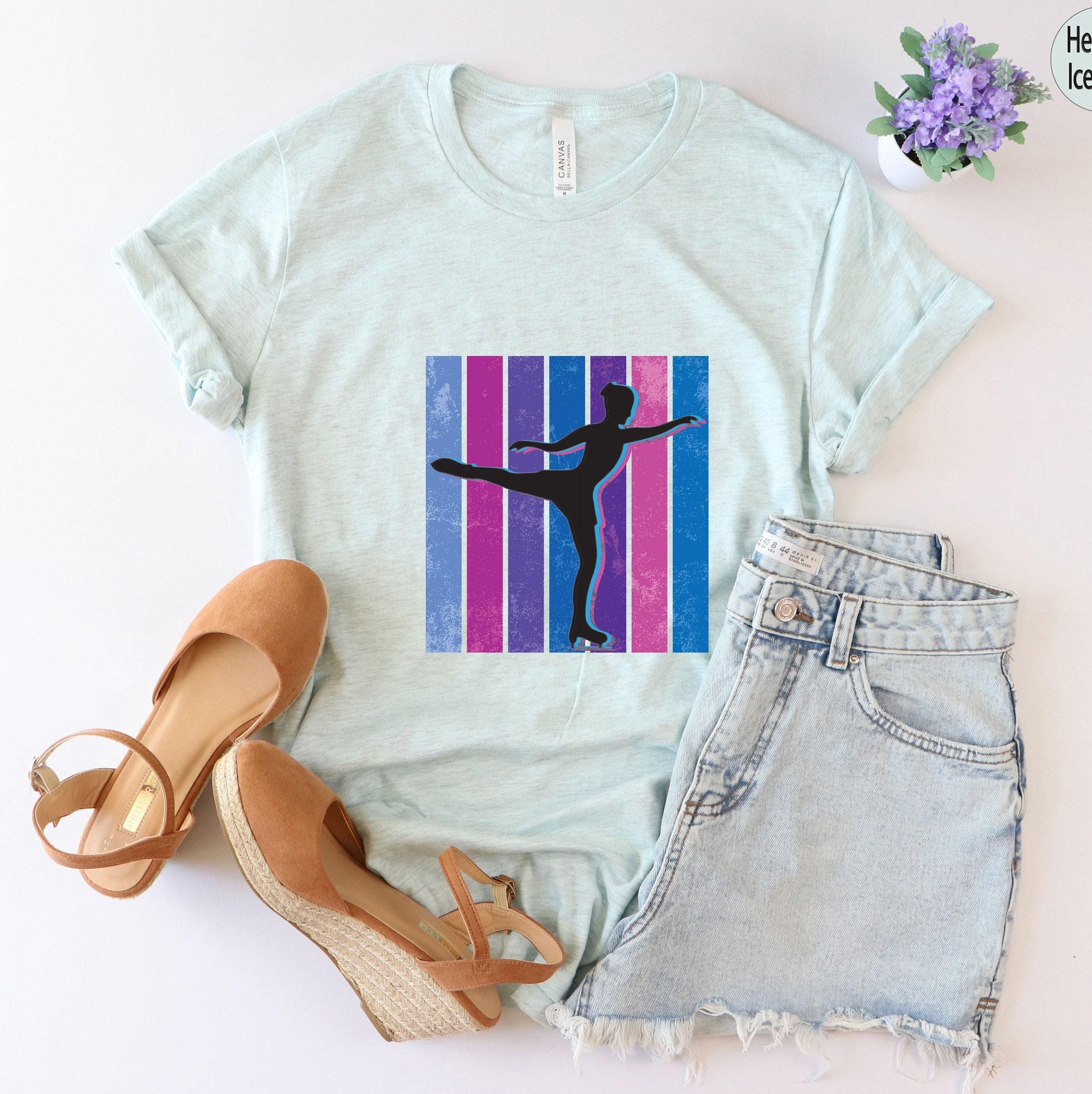 Aesthetic Ice Skating Sweatshirt, Women's Figure Skating Shirt, Figure Skater Hoodie, Cute Ice Skating Gifts, Skating Graphic Tee
