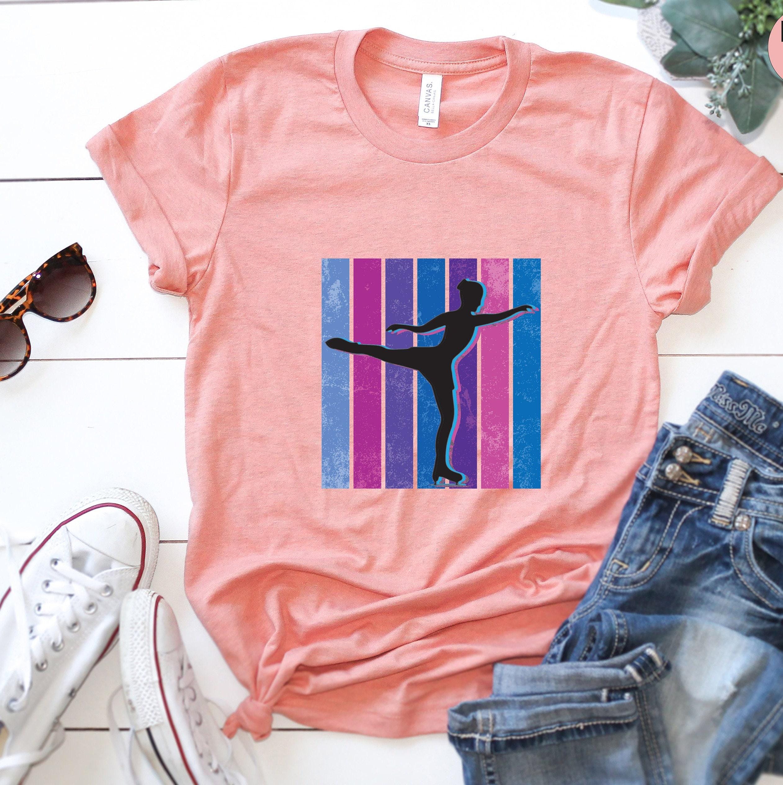 Aesthetic Ice Skating Sweatshirt, Women's Figure Skating Shirt, Figure Skater Hoodie, Cute Ice Skating Gifts, Skating Graphic Tee