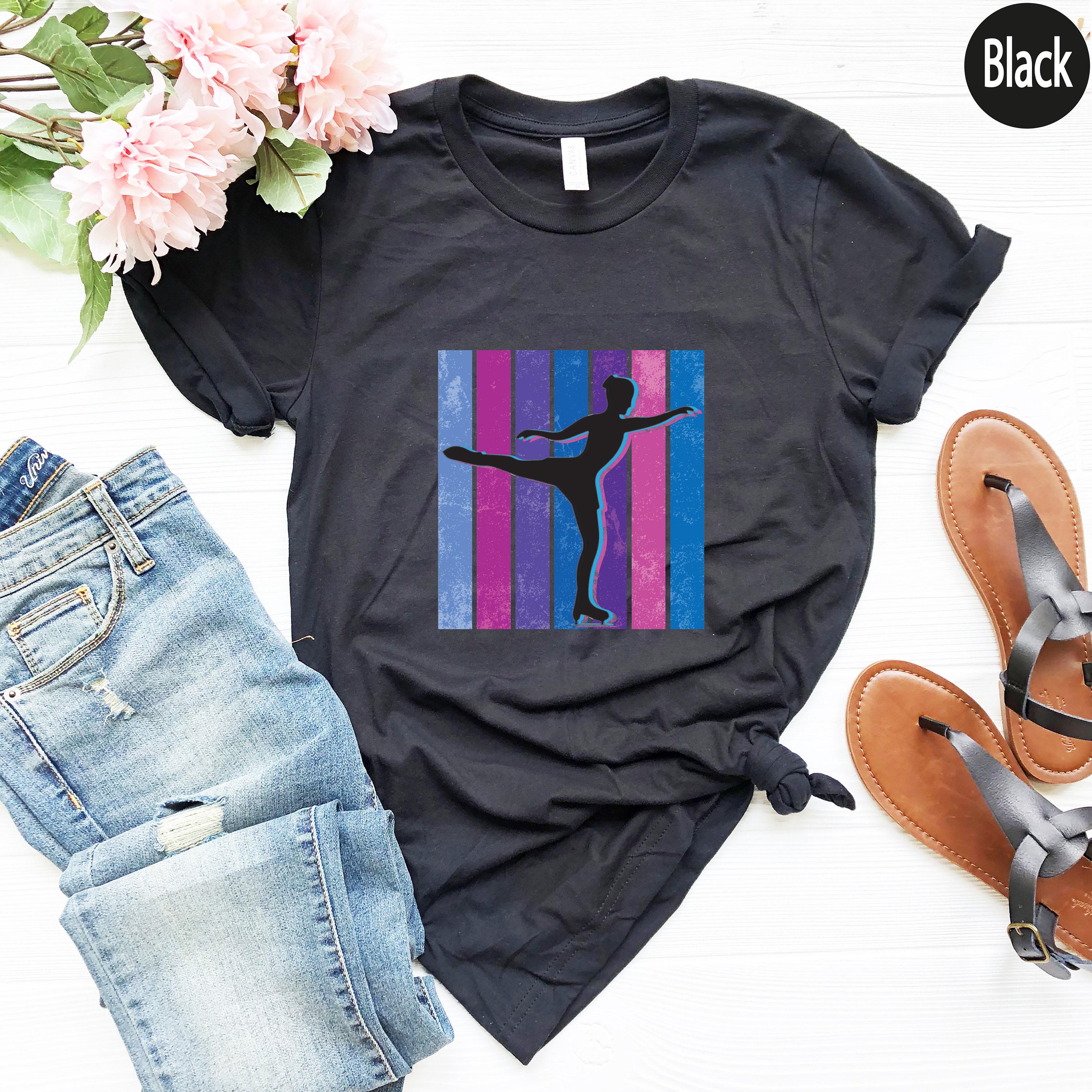 Aesthetic Ice Skating Sweatshirt, Women's Figure Skating Shirt, Figure Skater Hoodie, Cute Ice Skating Gifts, Skating Graphic Tee