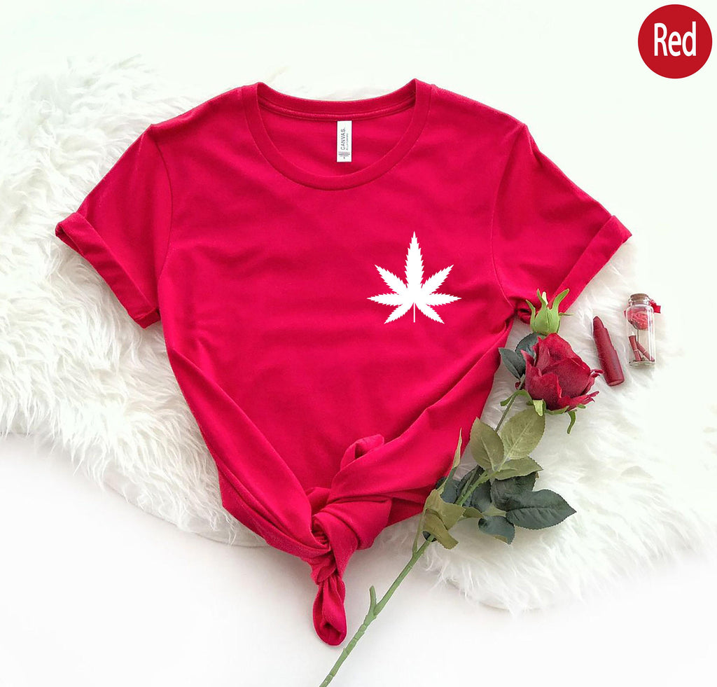 Leaf Shirts, Marijuana Shirts, Stoner Sweatshirts, Plant Leaf Pocket Shirt, 420 Gifts For Women, Gifts For Stoners, Cannabiss Shirts