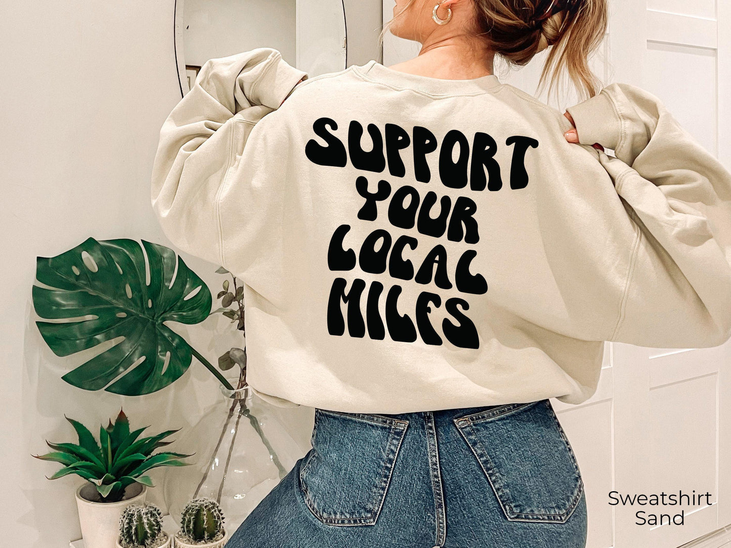 Support Your Local Milfs Hoodie | Funny Mom Sweatshirt, Trendy Mama Crewneck, Mom Humor Gift, Moms Club Tee, New Mom Birthday Gift