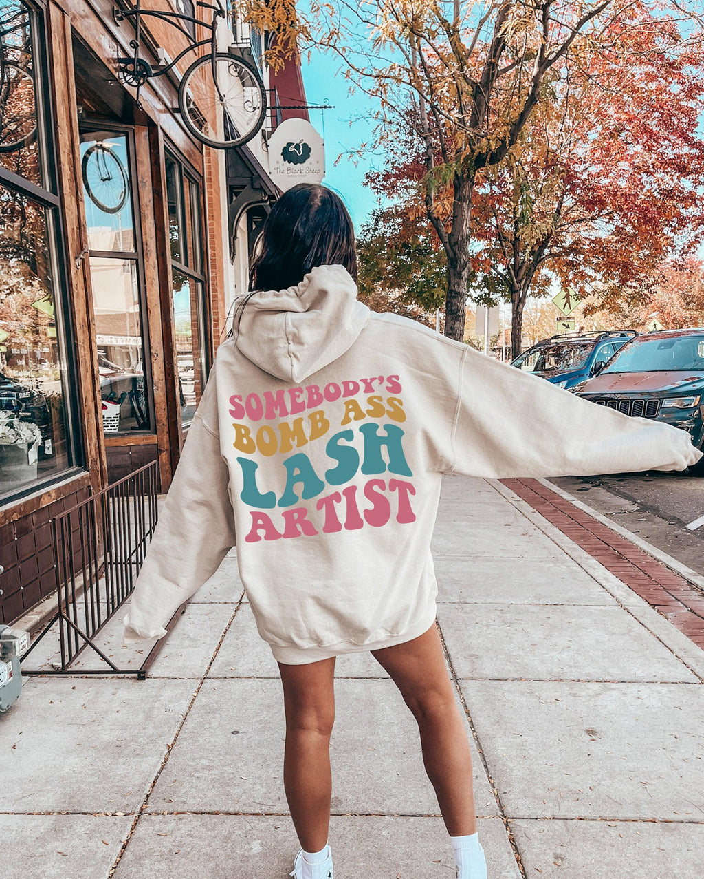 Somebody's Bomb Ass Lash Artist Sweatshirt | Lash Tech Shirt, Esthetician Hoodie, Eyelash Tech Gift, Aesthetician Sweater