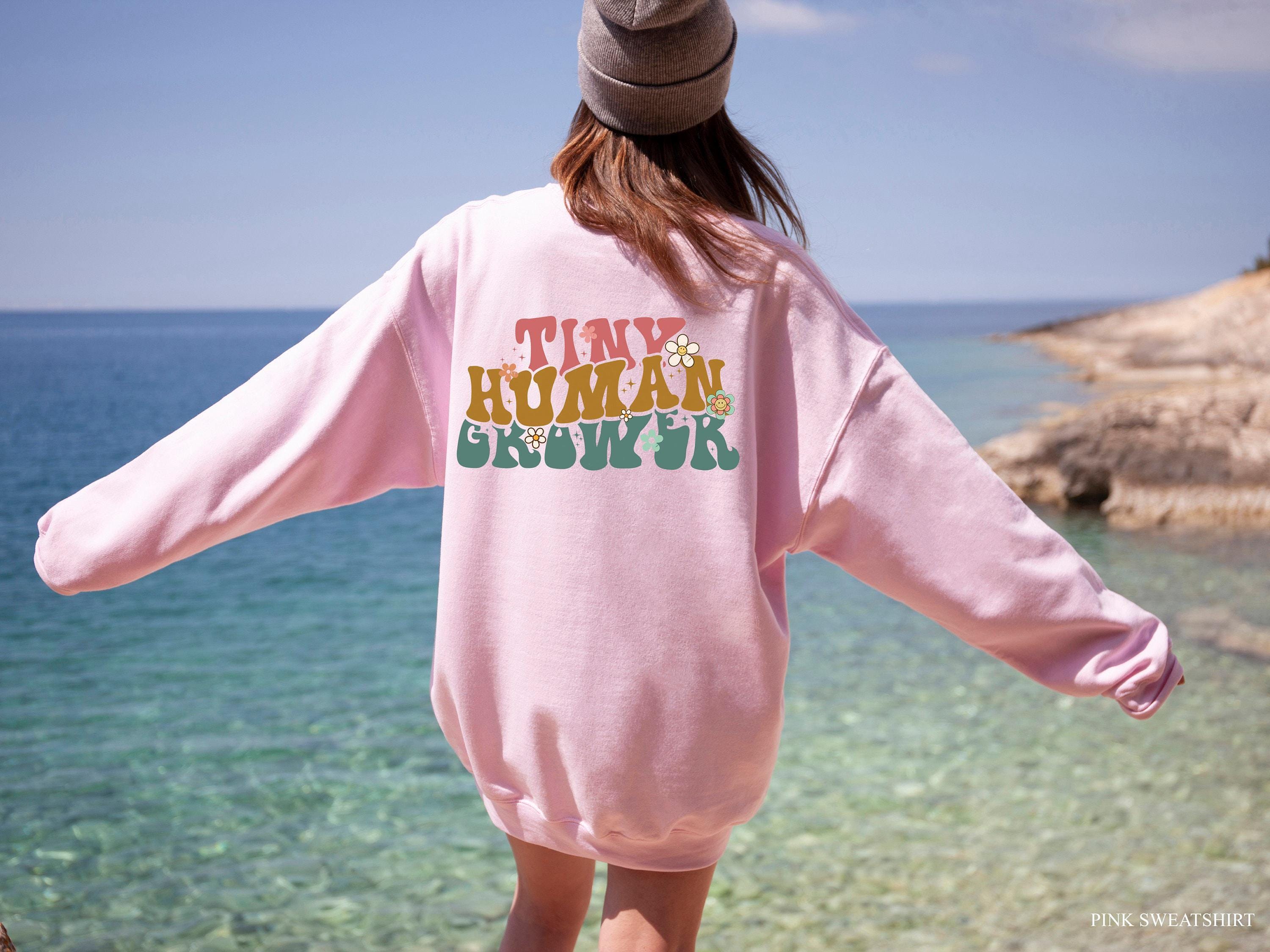 Growing A Tiny Human Sweatshirt | Funny Pregnancy Shirt, Tiny Human Grower Hoodie, Pregnant Mom Gift, Baby Shower Gifts,