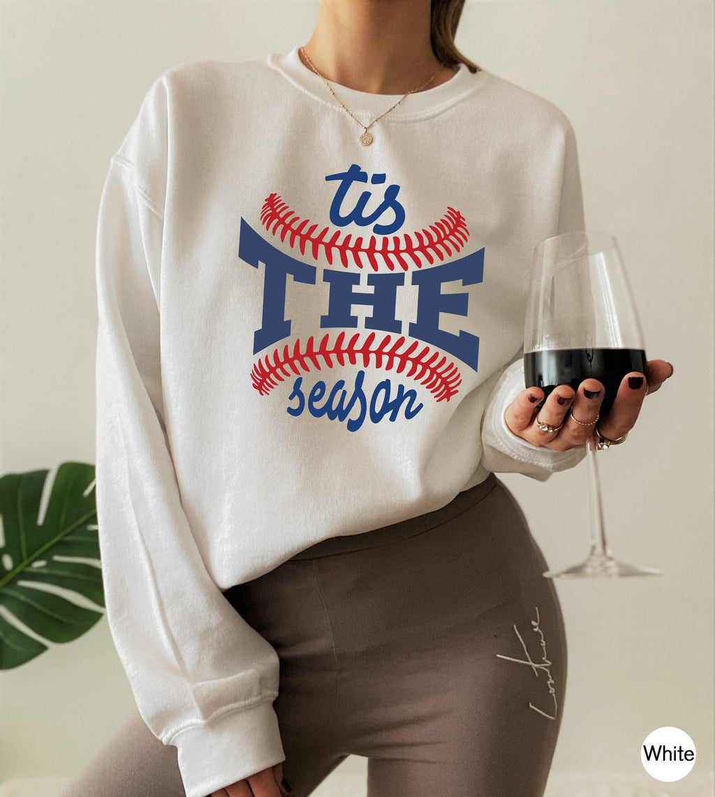 Baseball Mom Sweatshirt | Tis The Season Tee, Baseball Mama Shirt, Game Day Hoodie, Retro Baseball Gift, Baseball Season Hoodie