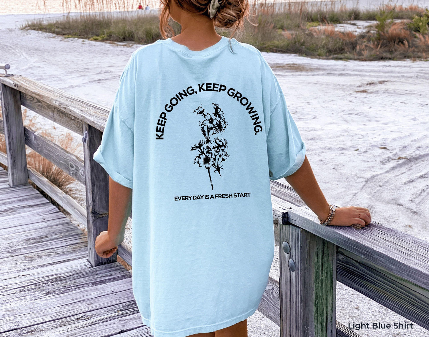 Keep Growing Sweatshirt | Motivational Hoodie, Positive Affirmation Shirt, Mental Health Gift, Wildflower Sweater, Self Love Tee