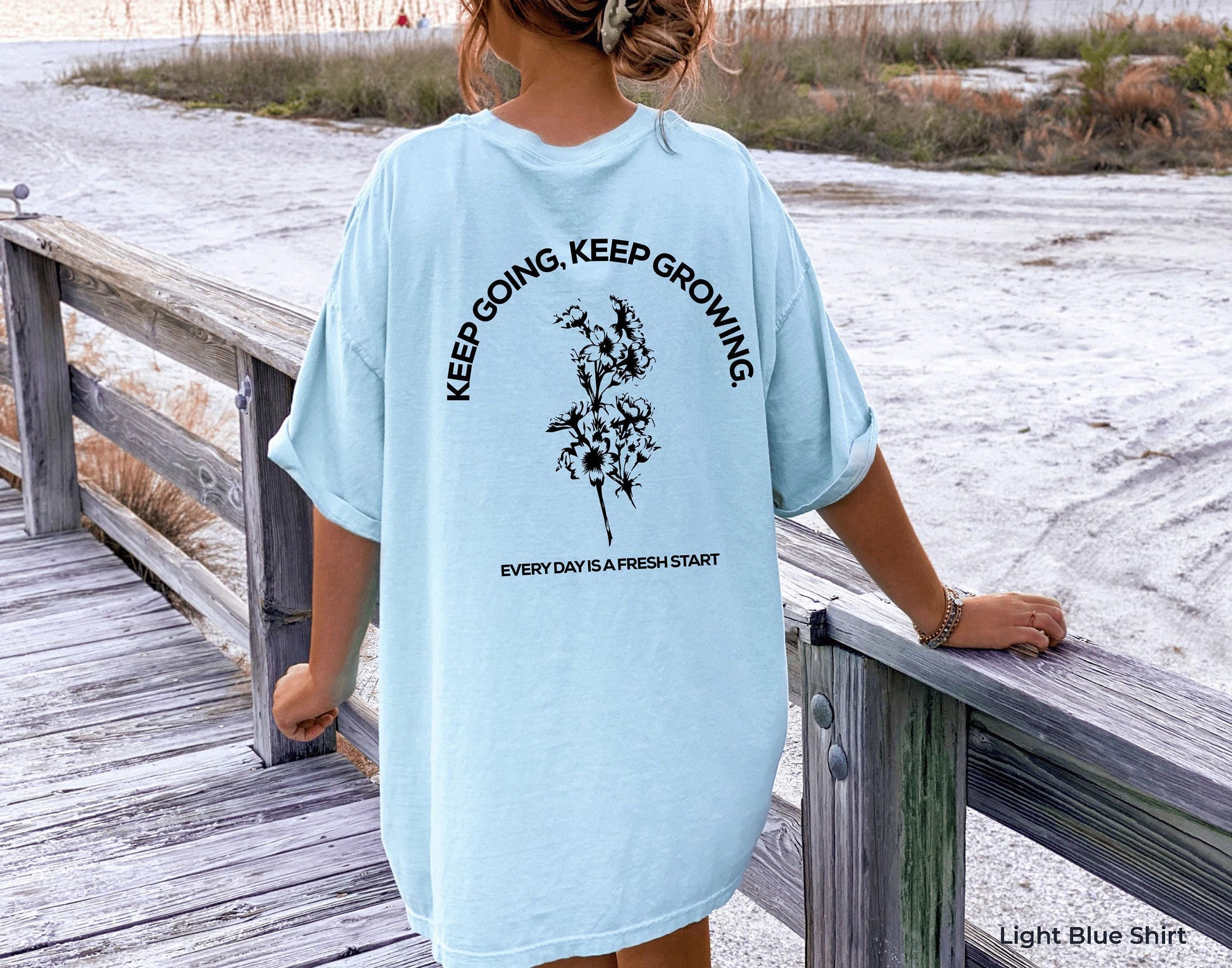 Keep Growing Sweatshirt | Motivational Hoodie, Positive Affirmation Shirt, Mental Health Gift, Wildflower Sweater, Self Love Tee