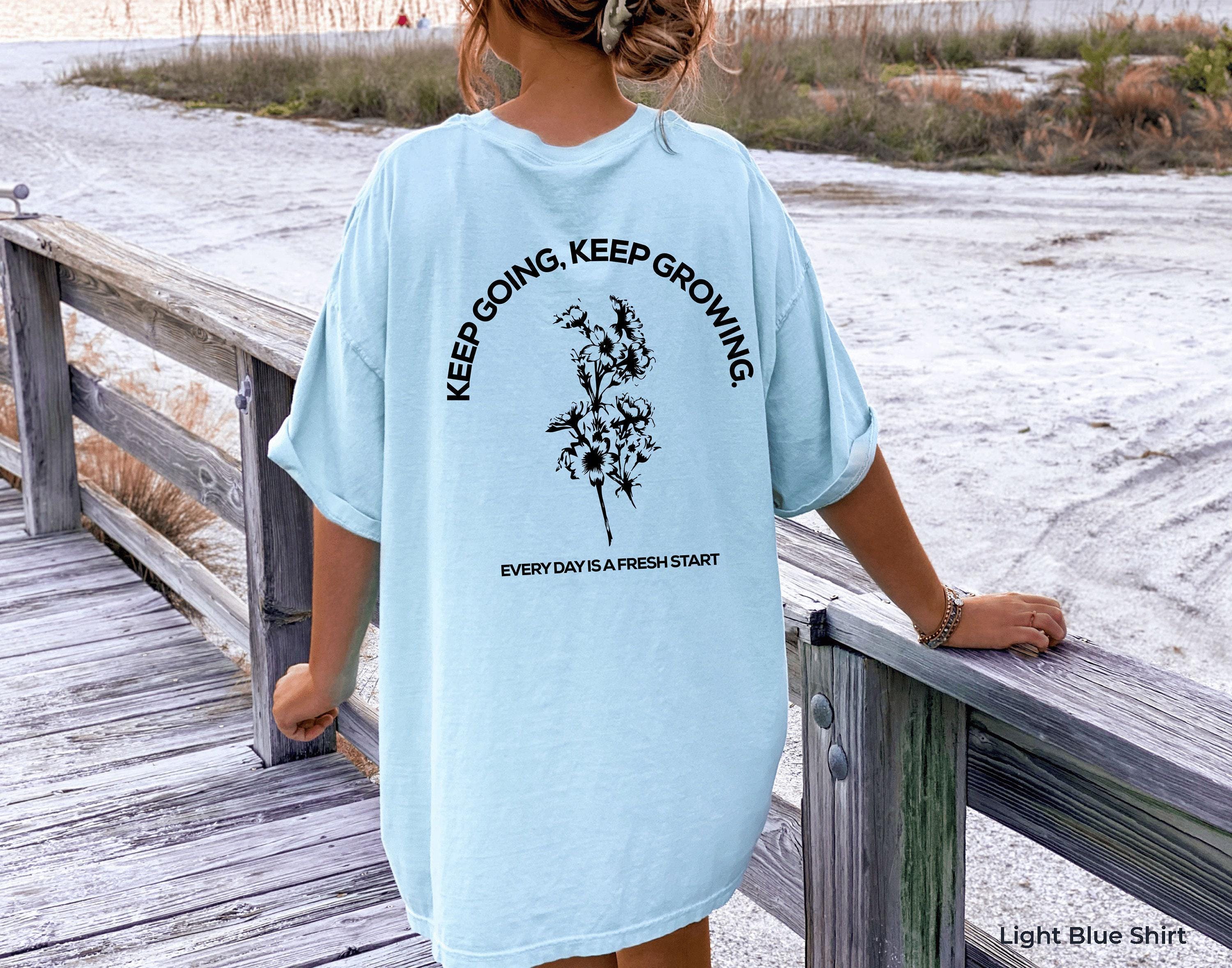 Keep Growing Sweatshirt | Motivational Hoodie, Positive Affirmation Shirt, Mental Health Gift, Wildflower Sweater, Self 