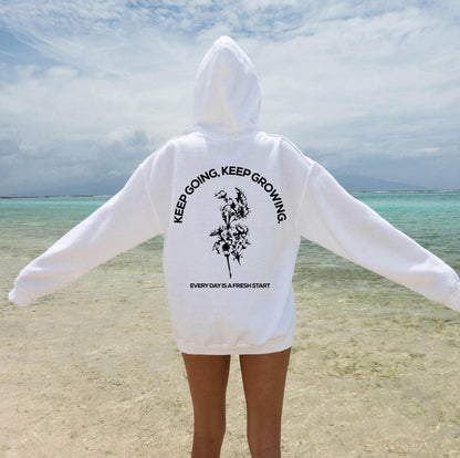 Keep Growing Sweatshirt | Motivational Hoodie, Positive Affirmation Shirt, Mental Health Gift, Wildflower Sweater, Self Love Tee