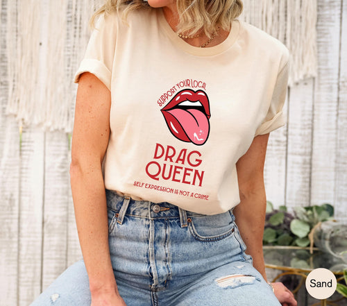 Aesthetic LGBTQ Shirt, Cute Drag Queen Shirt, Support Drag Hoodie, Women's Pride Tshirt, Trans Rights Shirt, LGBTQ Ally 