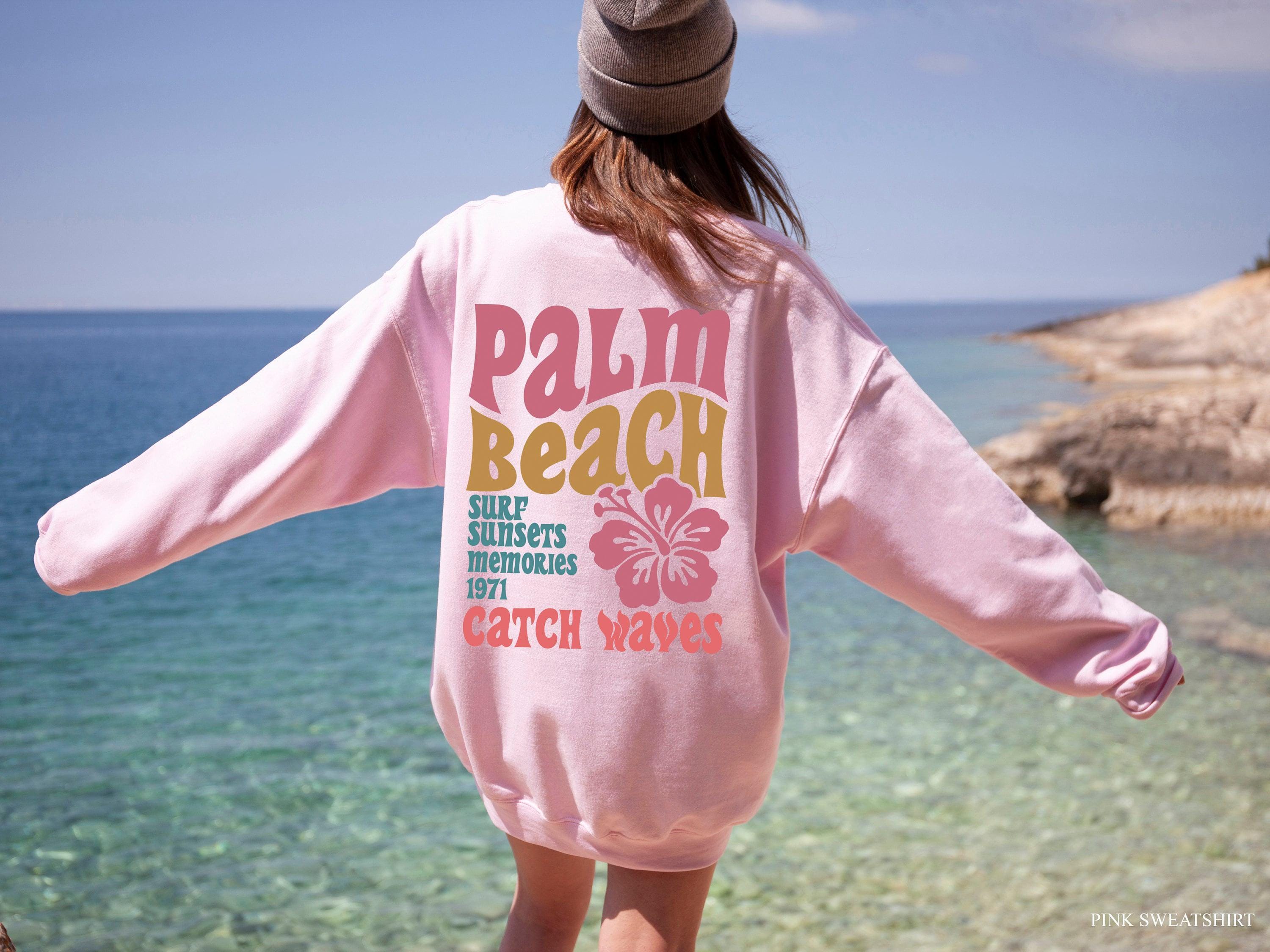 Palm Beach Shirt, Women's Aesthetic Sweatshirt, Retro Summer Tshirt, Mommy Hoodie, Surf Shirt, Coconut Girl Shirts, Girl