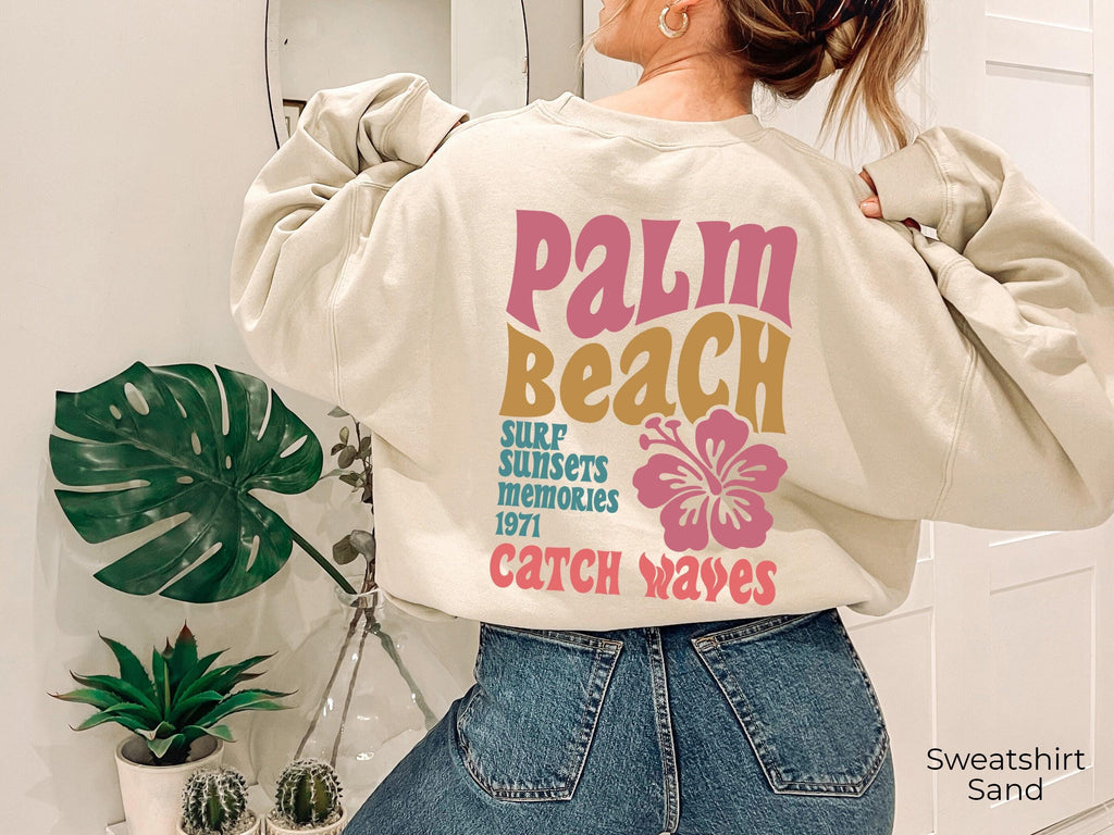 Palm Beach Shirt, Women's Aesthetic Sweatshirt, Retro Summer Tshirt, Mommy Hoodie, Surf Shirt, Coconut Girl Shirts, Girlfriend Gifts