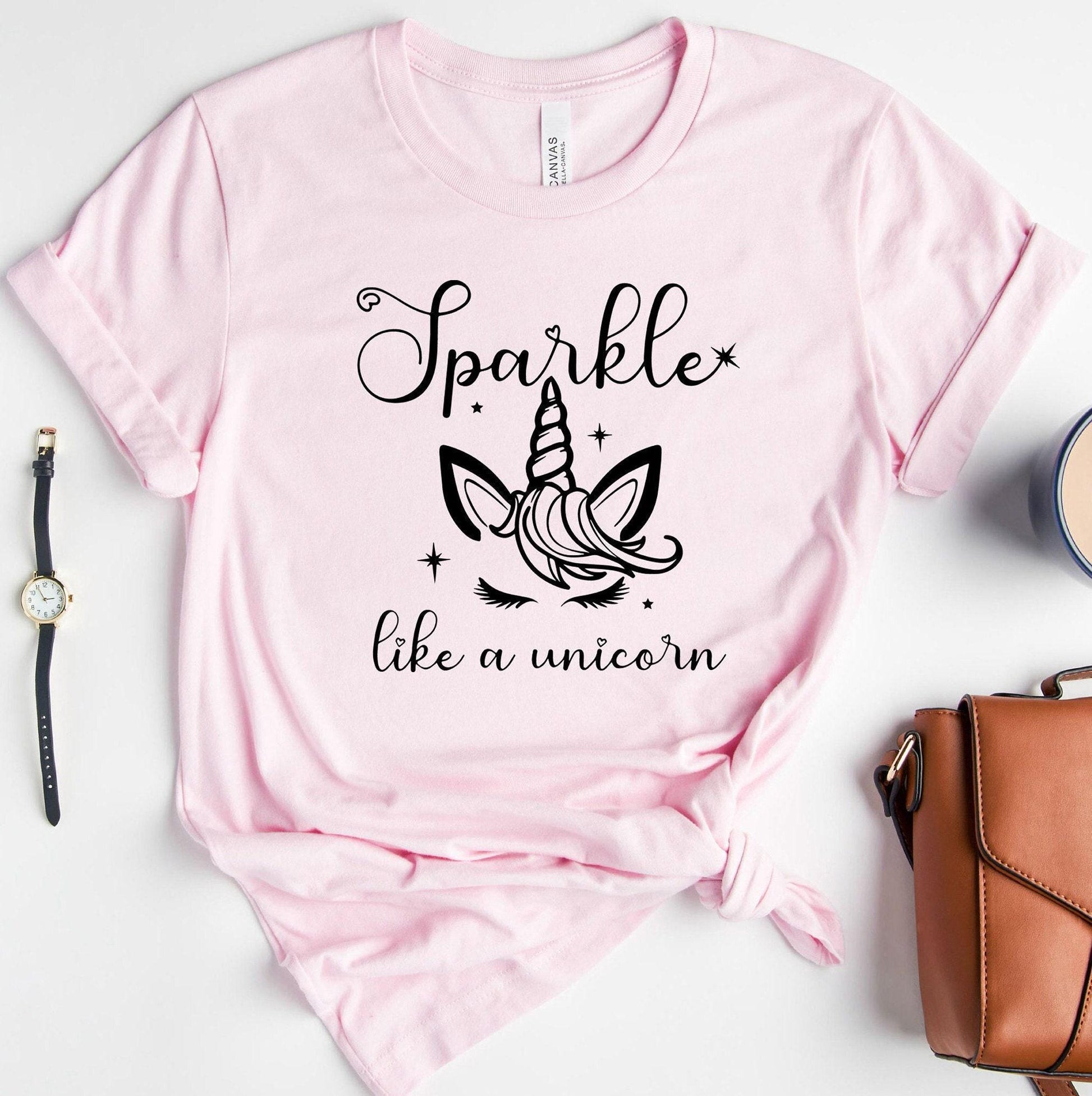 Sparkle Like a Unicorn Shirt, Cute Unicorn Sweatshirt, Unicorn Valentine Shirt, Valentines Gifts For Her, Unicorn Girl Birthday Shirt