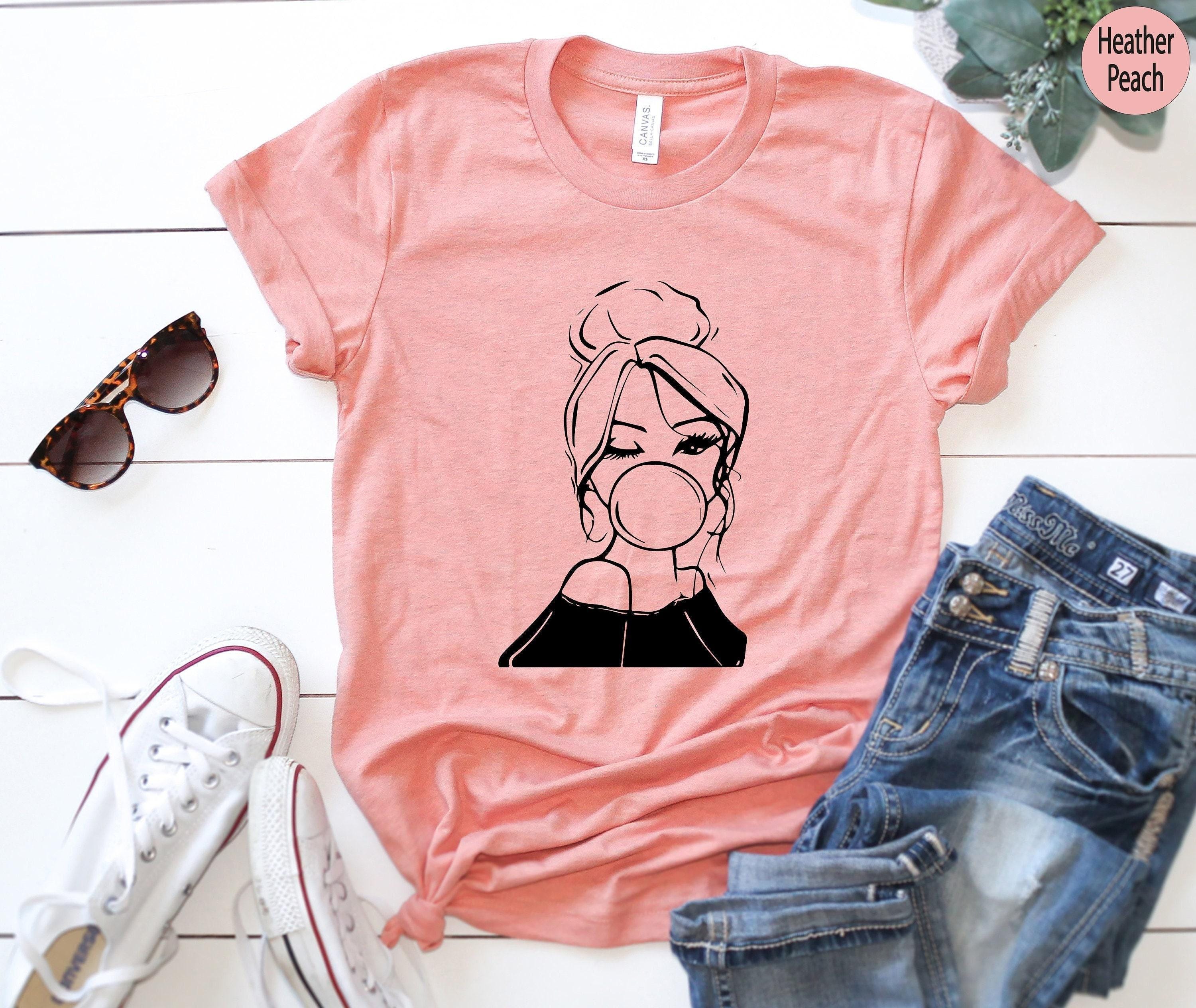 Bubble Gums Girl Shirt, Bubble Gums Shirt, Chewing Gums Shirt, Bubble Girl Shirts, Sassy Shirts, Trendy Sweatshirts, Gif