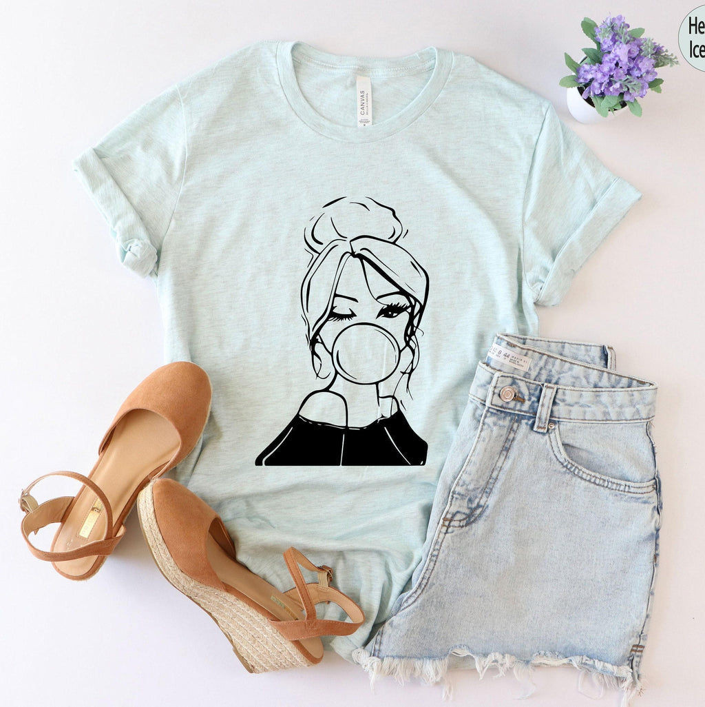 Bubble Gums Girl Shirt, Bubble Gums Shirt, Chewing Gums Shirt, Bubble Girl Shirts, Sassy Shirts, Trendy Sweatshirts, Gifts For Women