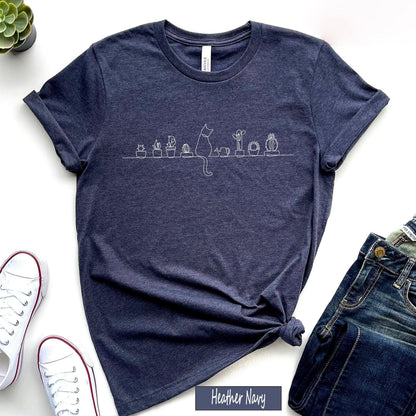 Cats and Plants Shirt | Gifts For Woman, Plant Lover Gift, Plant Lady Gift, Gardening Gift, Plant Lady Hoodie, Cat Plant Shirt, Mom, T-Shirt