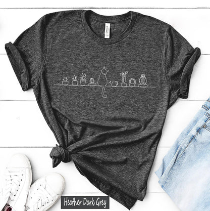 Cats and Plants Shirt | Gifts For Woman, Plant Lover Gift, Plant Lady Gift, Gardening Gift, Plant Lady Hoodie, Cat Plant Shirt, Mom, T-Shirt