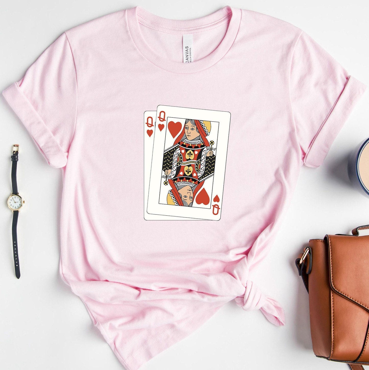 Queen of Hearts Shirt, Queen of Hearts Graphic Tee, Boho Valentines Sweatshirts, Valentines Gifts For Her, Women's Playing Deck Shirt